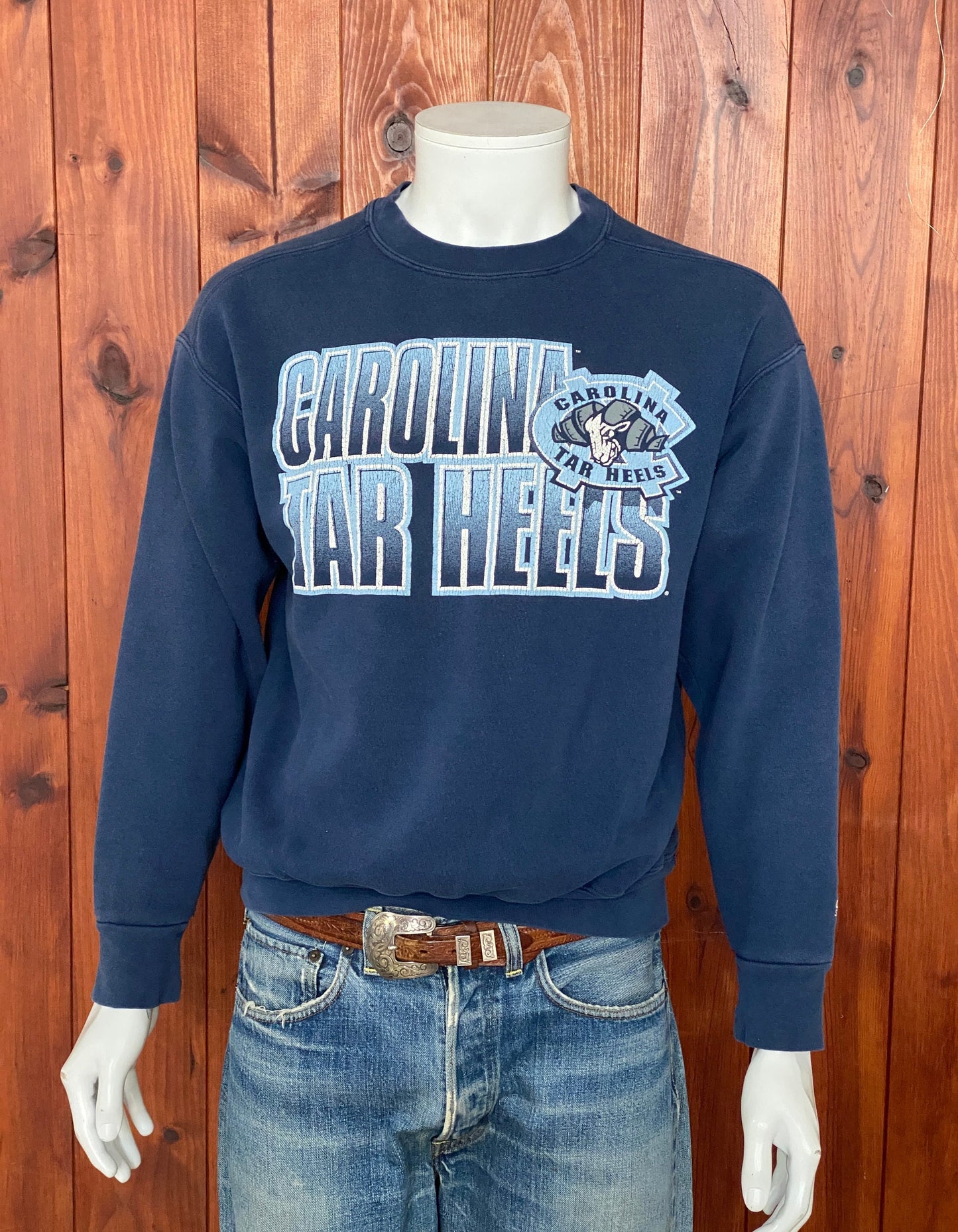 Vintage 90s Carolina Tar Heels Starter Sweatshirt - Size M | Made in USA | Retro Collegiate Style
