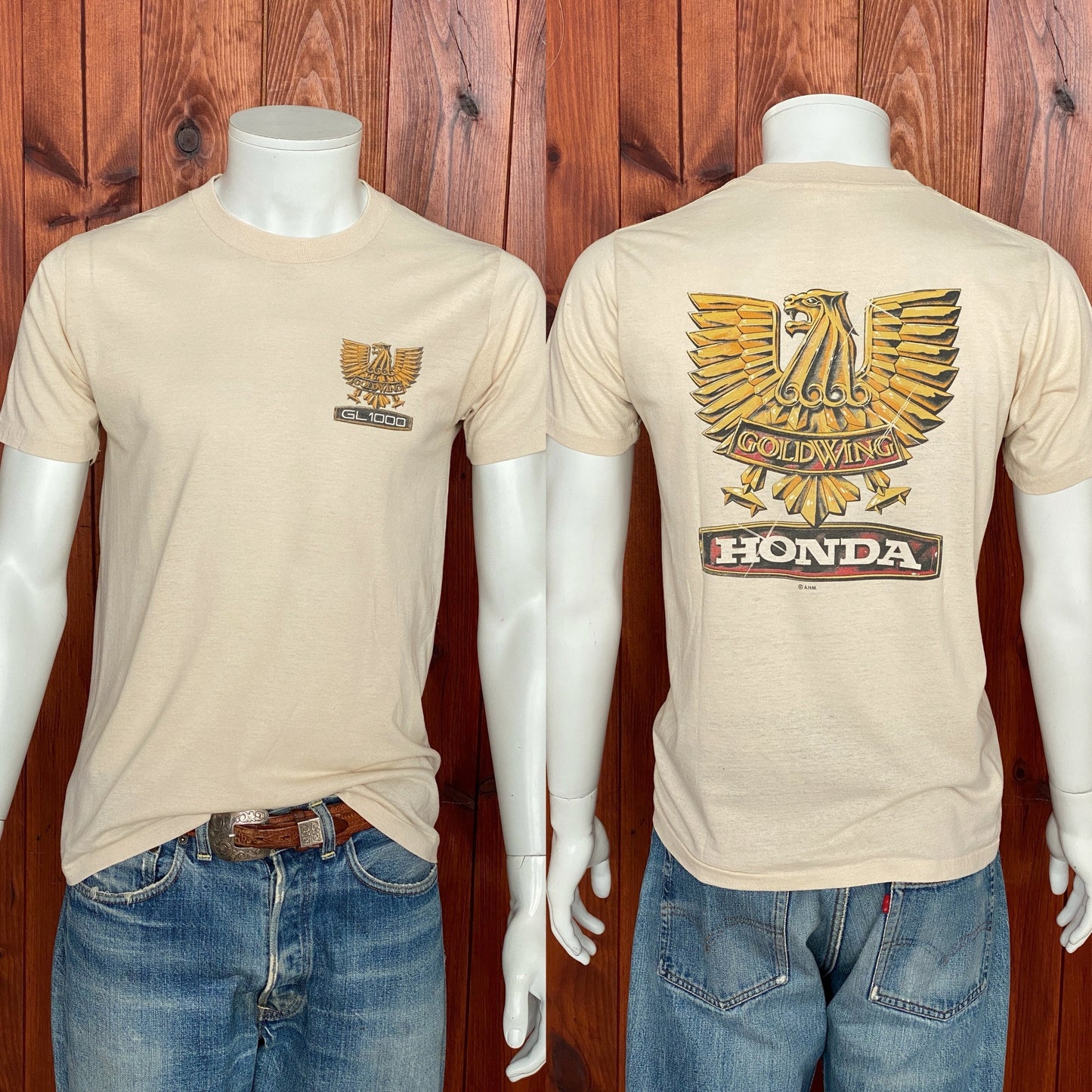 Vintage 80s Honda T-Shirt - Size M | Made in USA | Retro Biker Style