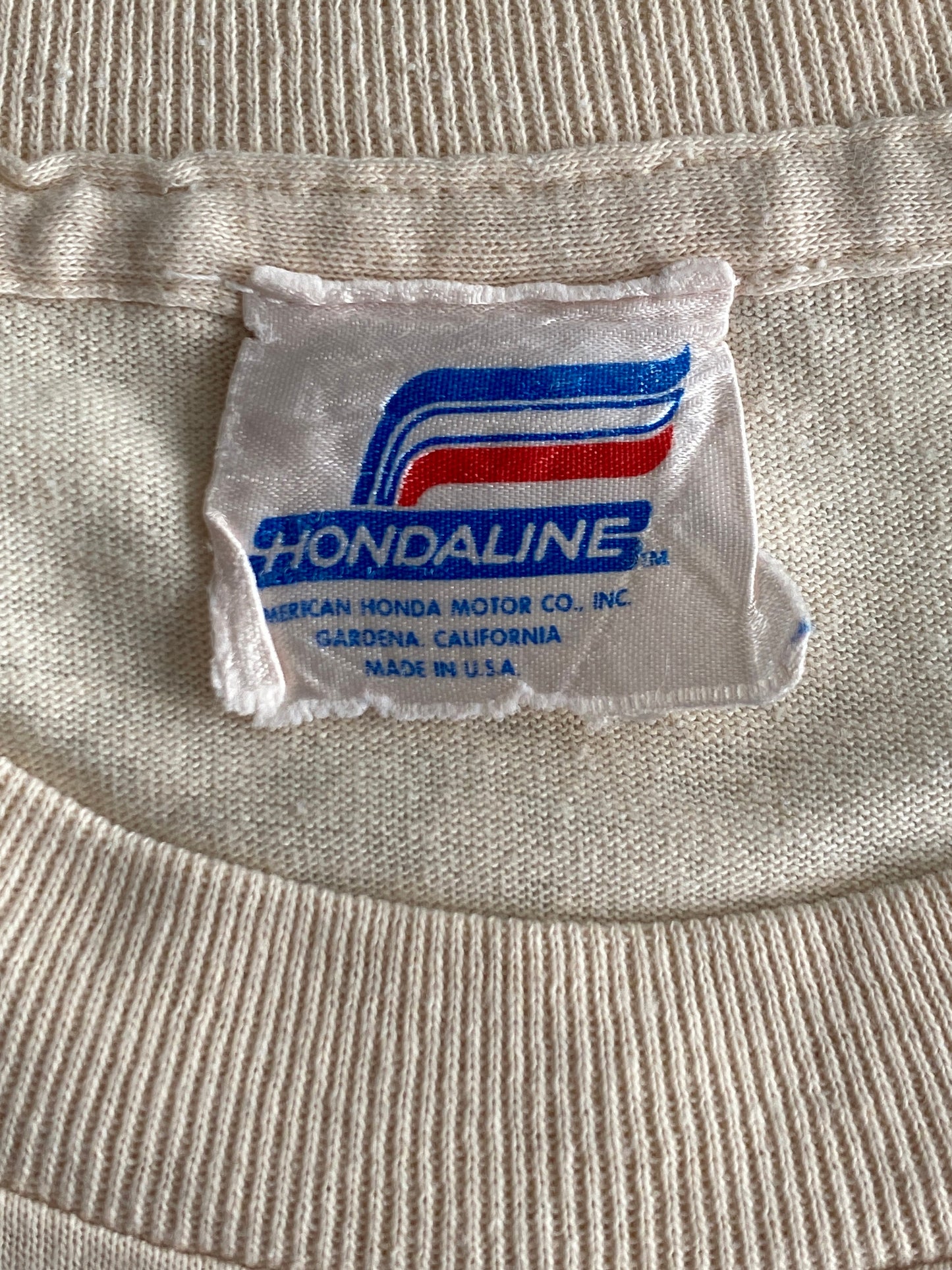 Vintage 80s Honda T-Shirt - Size M | Made in USA | Retro Biker Style