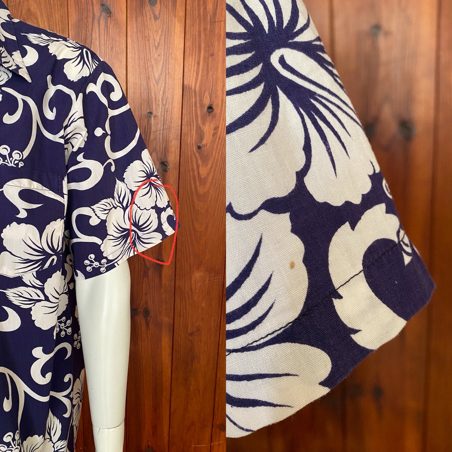 XL. Vintage 70s Hawaiian thin cotton shirt