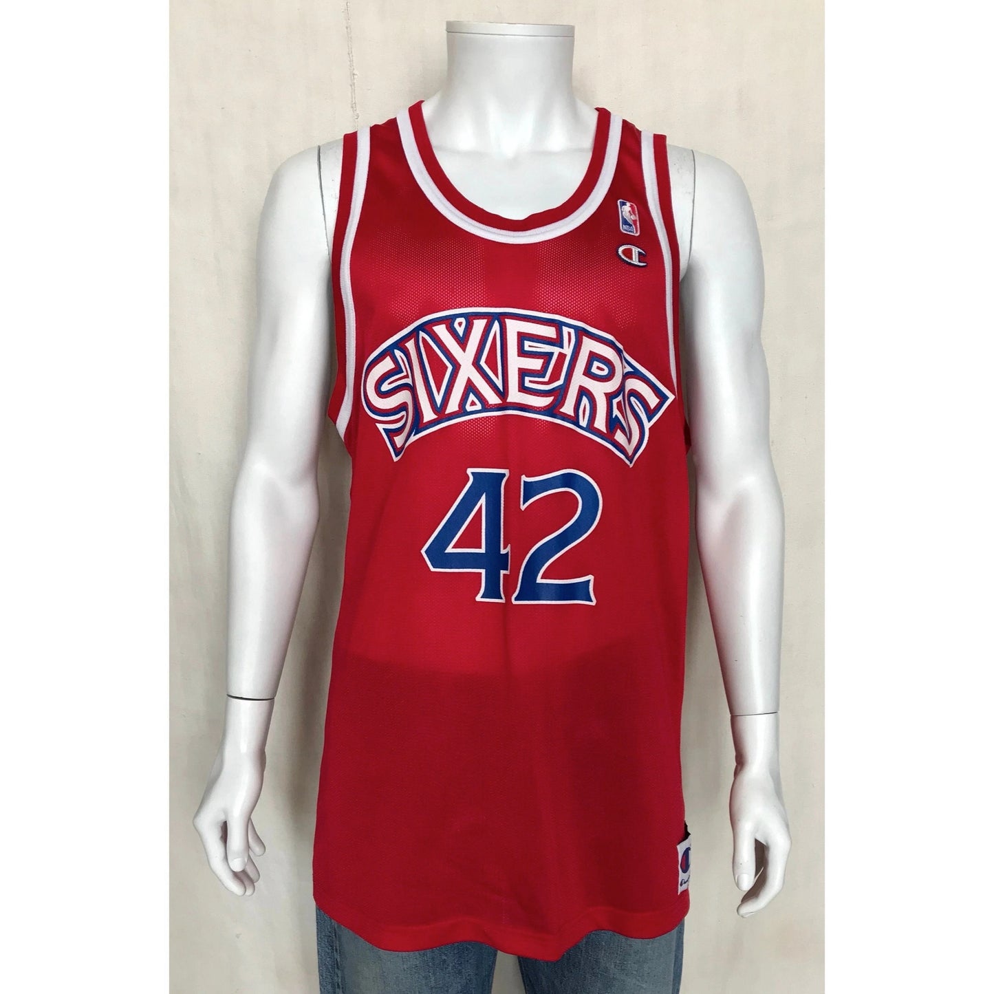 Vintage 90s Champion Jerry Stackhouse #42 Phila 76ers NBA Jersey