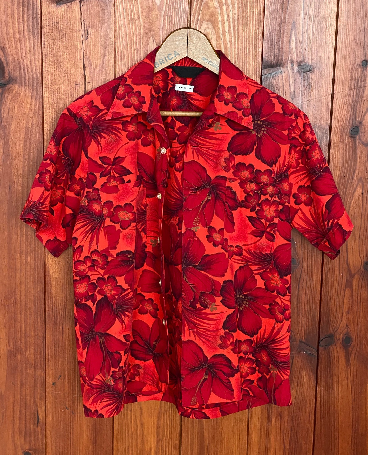 Medium Size Vintage Authentic 60s Hawaiian Shirt, Thin Cotton, Made in USA - Tropical Collectible