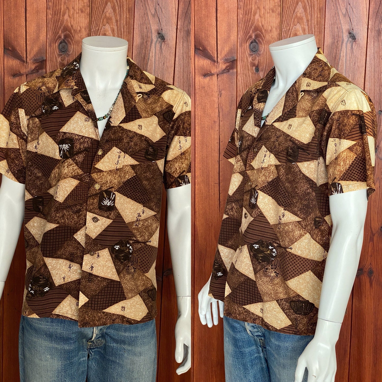 Vintage 60s Hawaiian thin cotton shirt, size Medium - Authentic tropical style and lightweight comfort for your wardrobe.