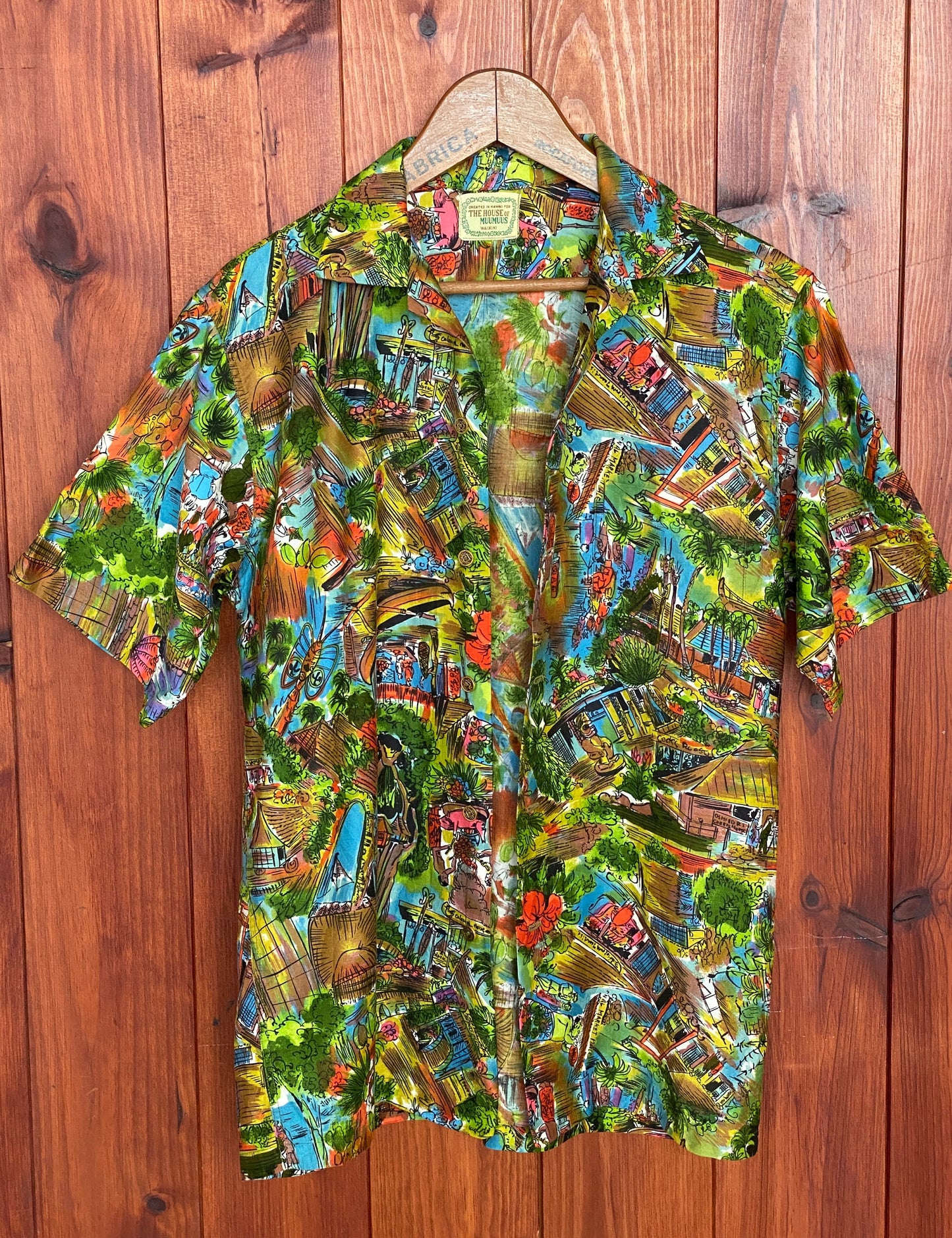 Large Vintage 70s Hawaiian Satin Cotton Shirt | Retro Apparel