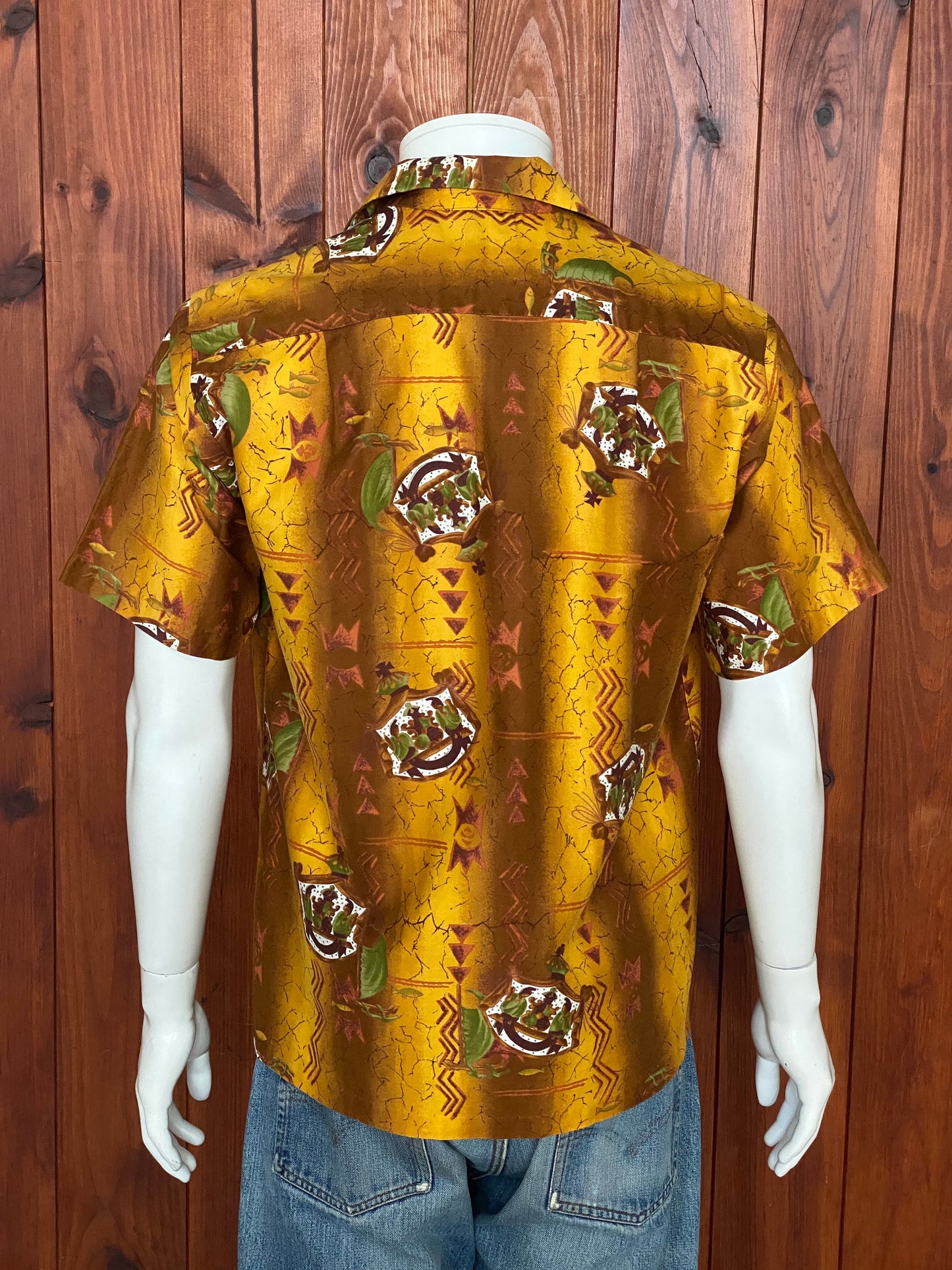 Medium Size Vintage 90s Hawaiian Satin Cotton Shirt - Retro Tropical Collectible