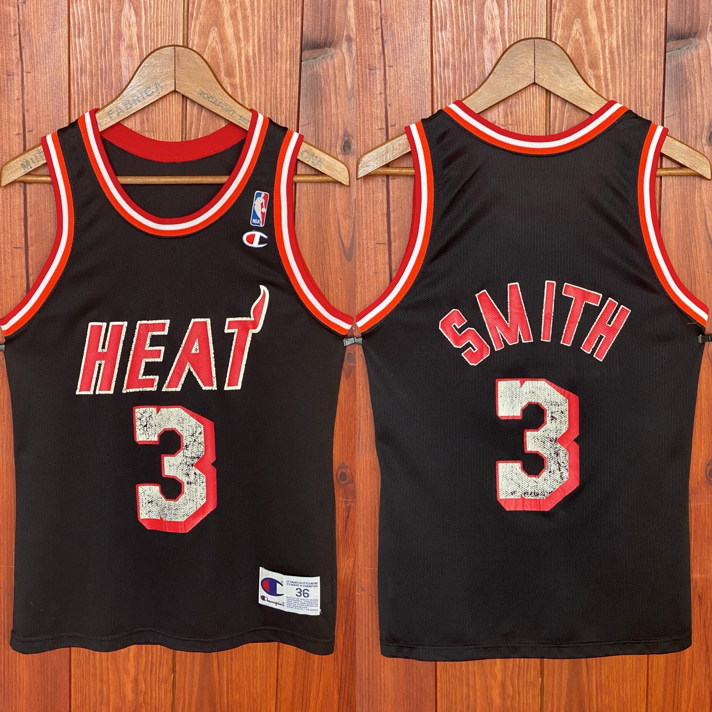 Miami Heat Vintage 90s #3 Smith NBA Jersey Made in USA - Size 36 US