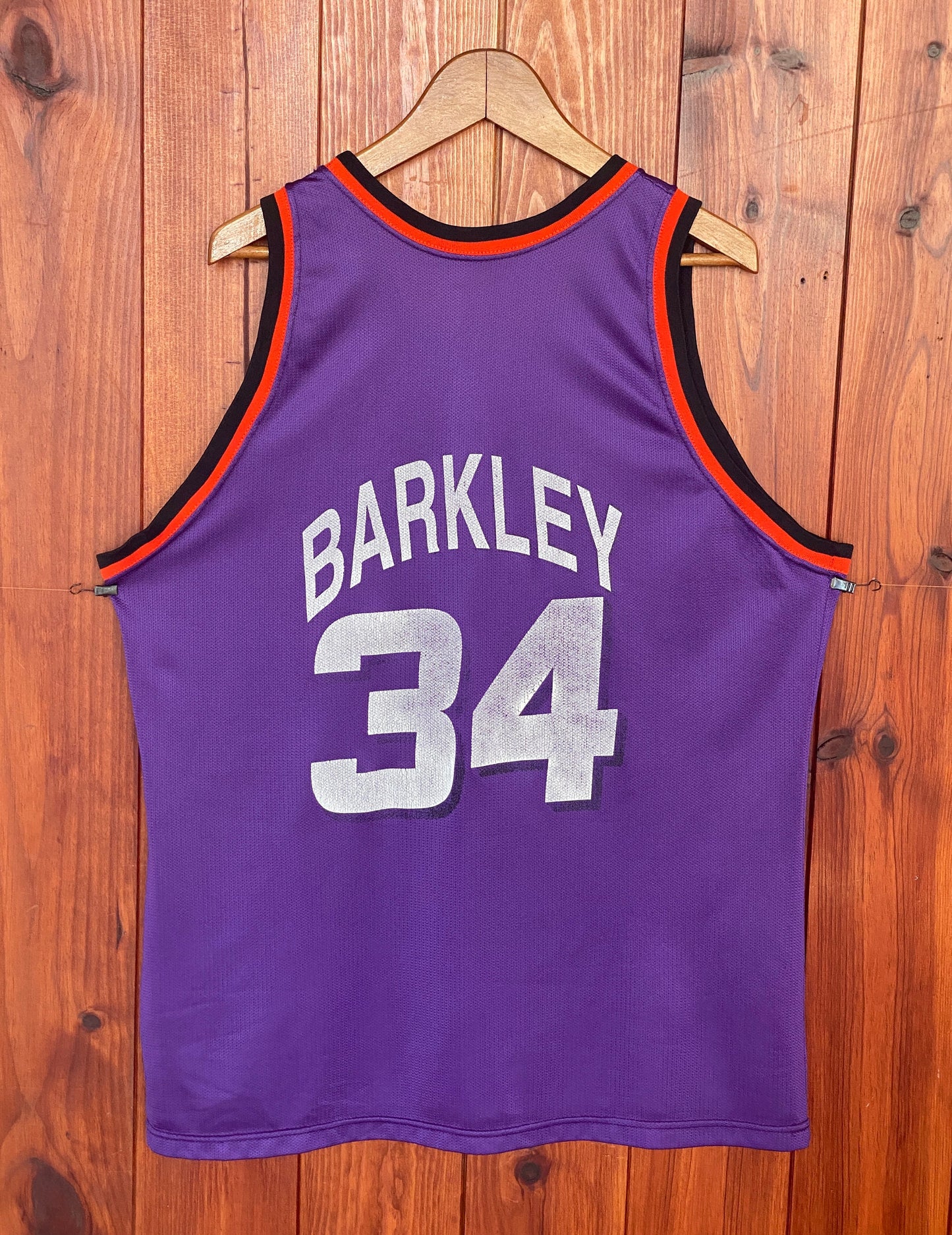 Vintage Suns NBA Jersey #34 Barker - Size 48 | Made In USA by Champion