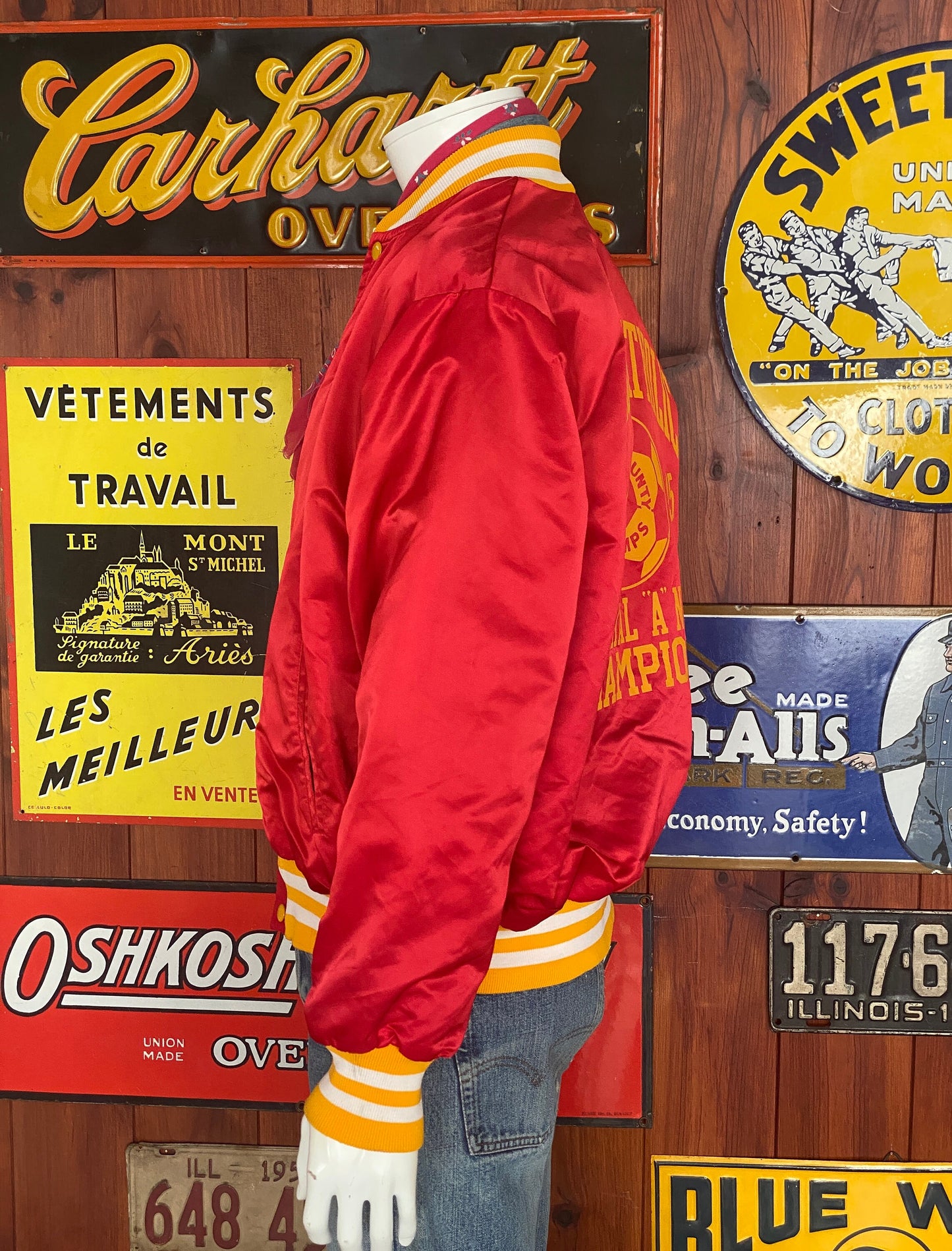 Vintage 1985 Soccer Satin Jacket - Size Large | Retro Athletic Style