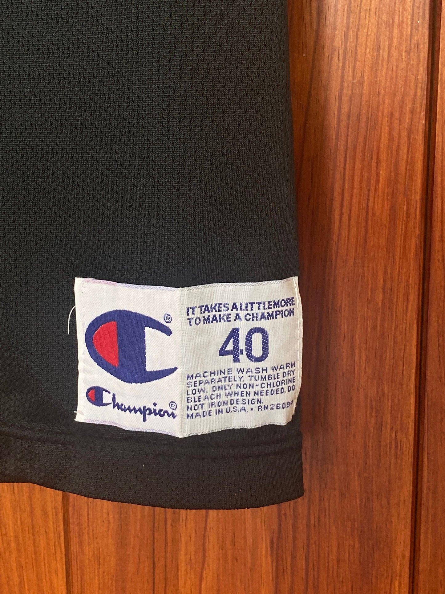 Vintage 90s Orlando Champion NBA jersey with player Hardaway #01, size 48 - BACK view.
