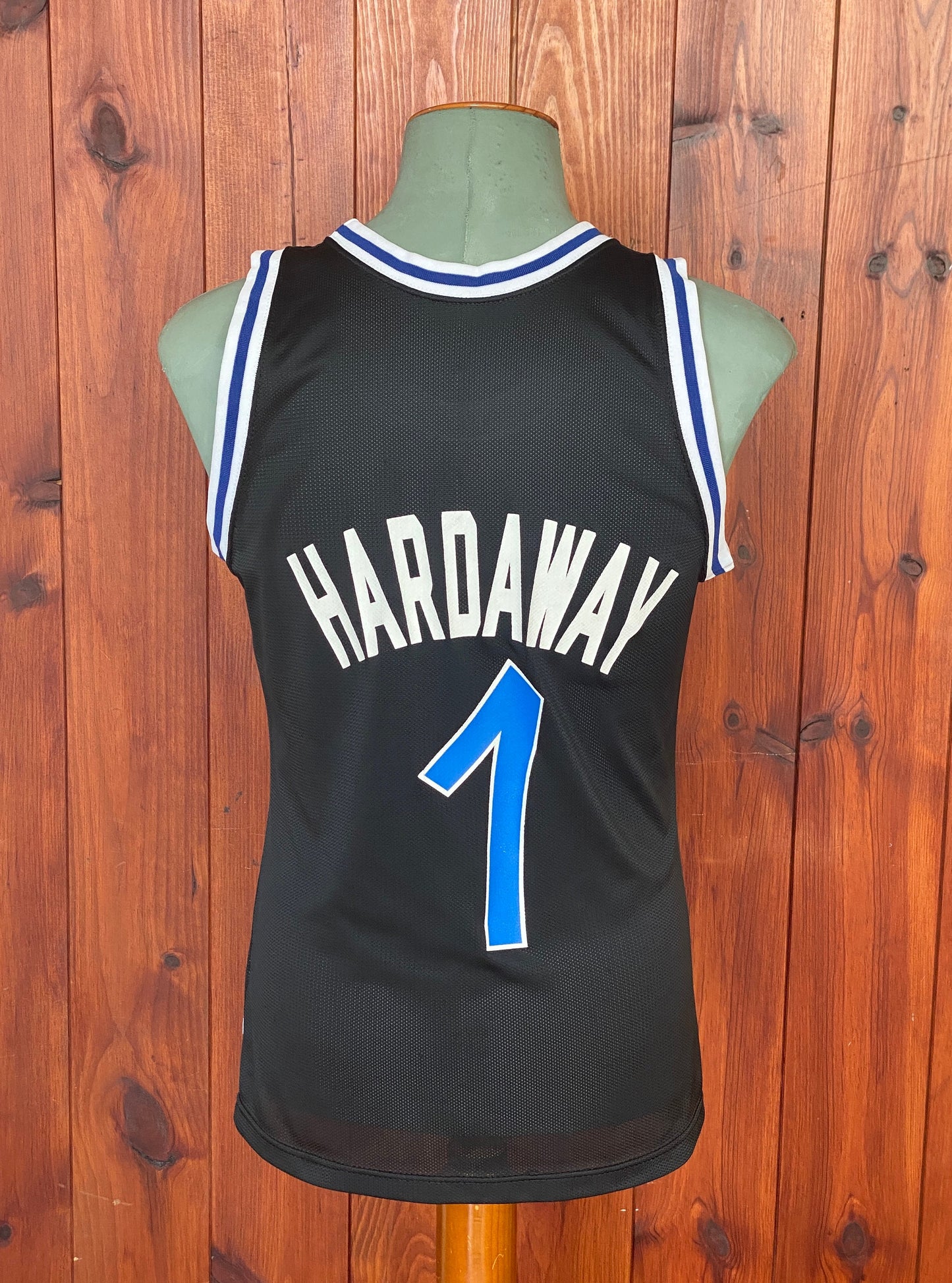 Vintage 90s Orlando Champion NBA jersey with player Hardaway #01, size 48 - front view.
