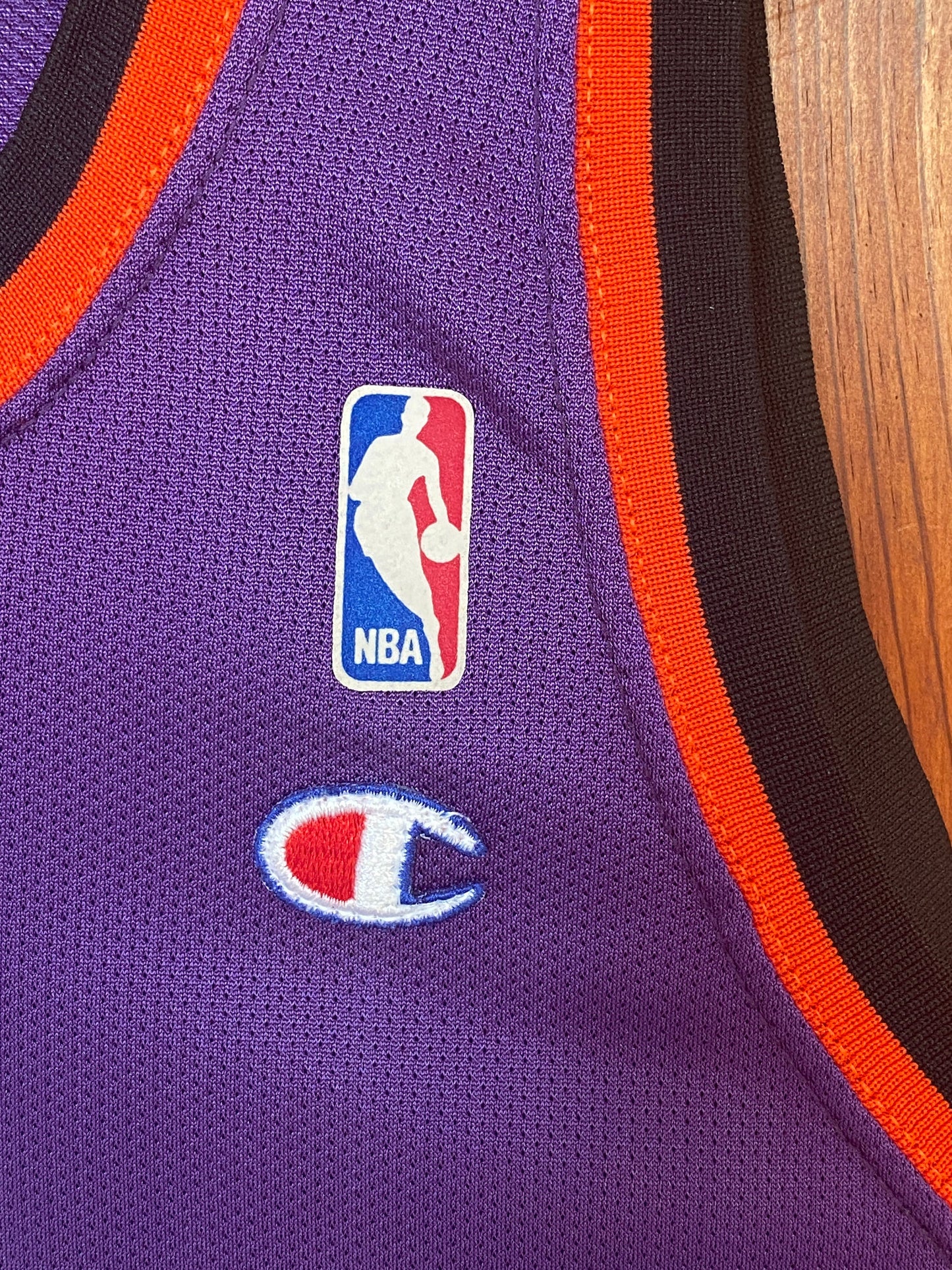 Vintage Suns NBA Jersey #34 Barker - Size 48 | Made In USA by Champion