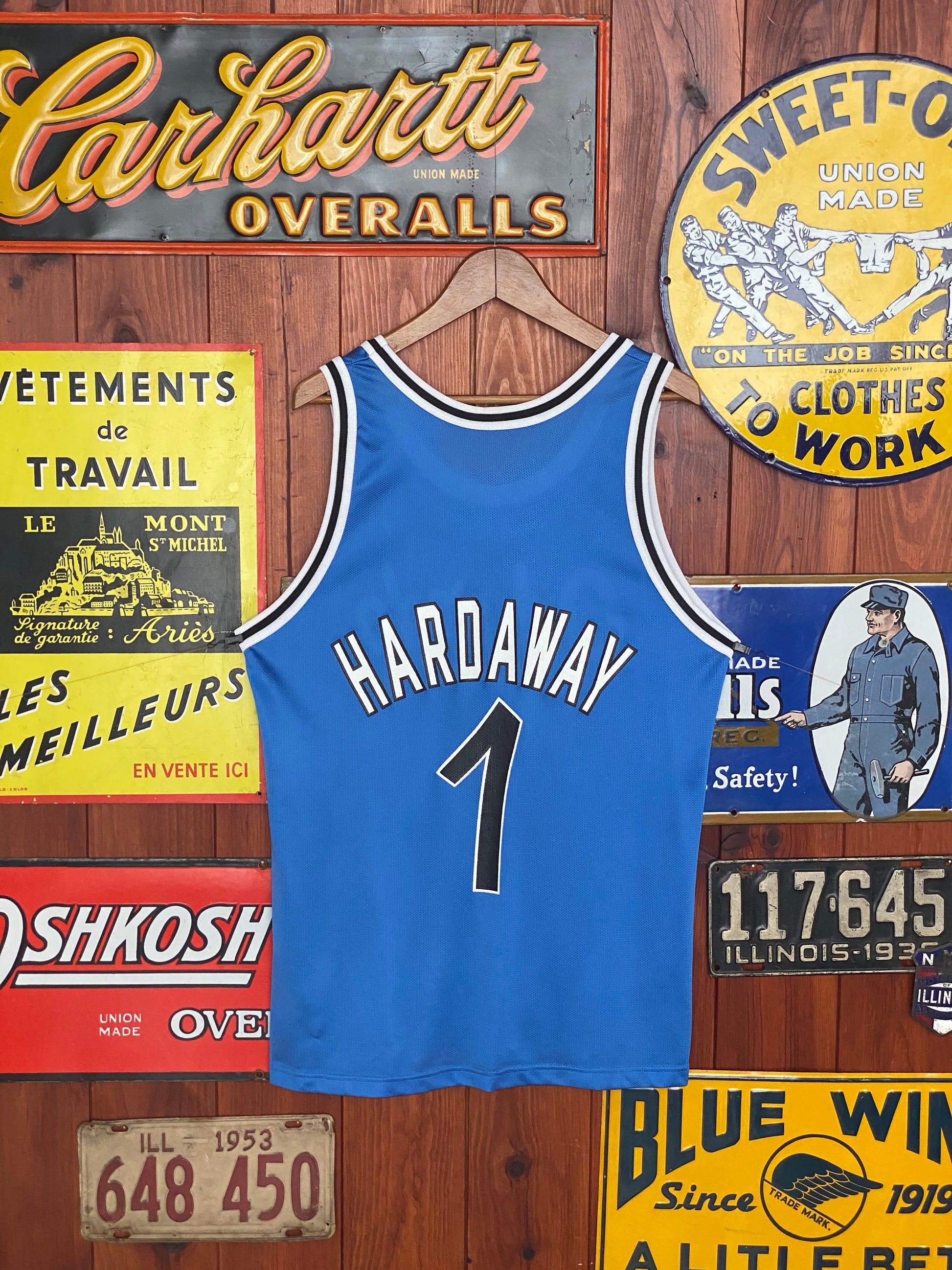 Vintage Orlando Magic #1 Hardaway Champion Jersey Size 44 – Classic NBA Apparel