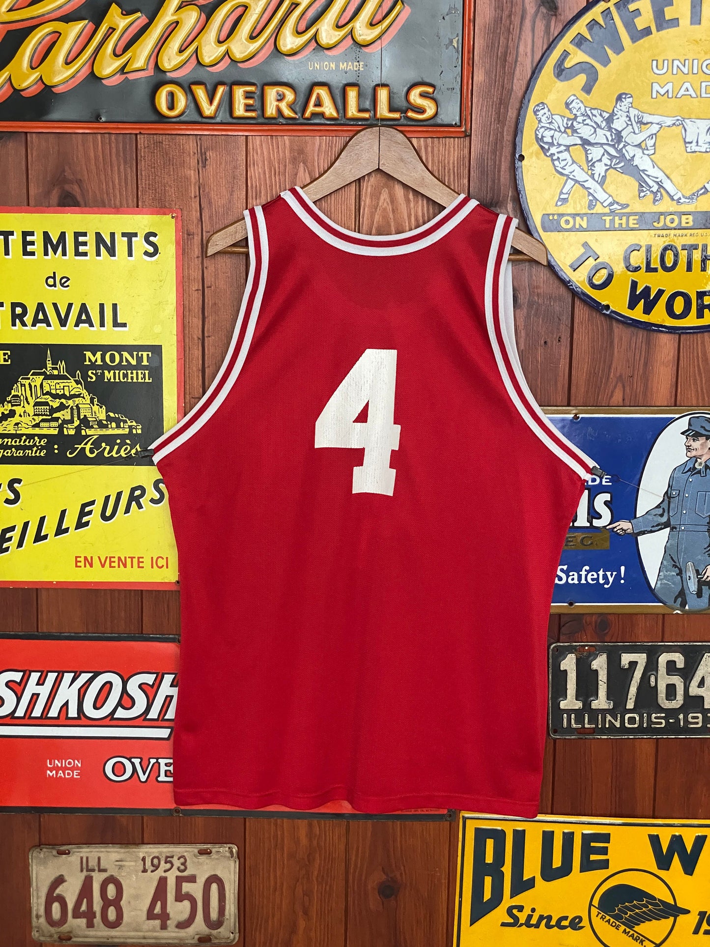 Vintage 90s Wisconsin #4 NBA Jersey - Size 48 | Made by Champion in USA