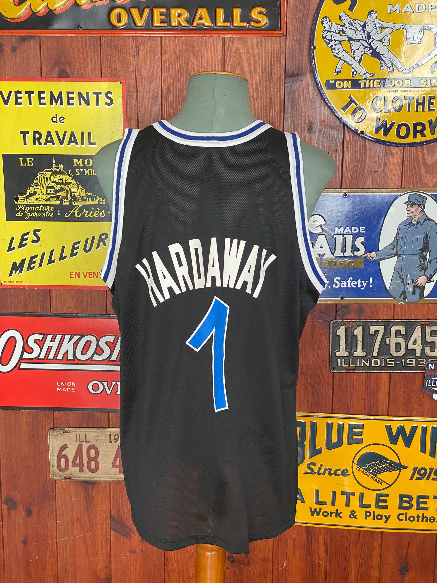 90s Vintage Orlando NBA #1 Hardaway Champion Jersey - Size 48