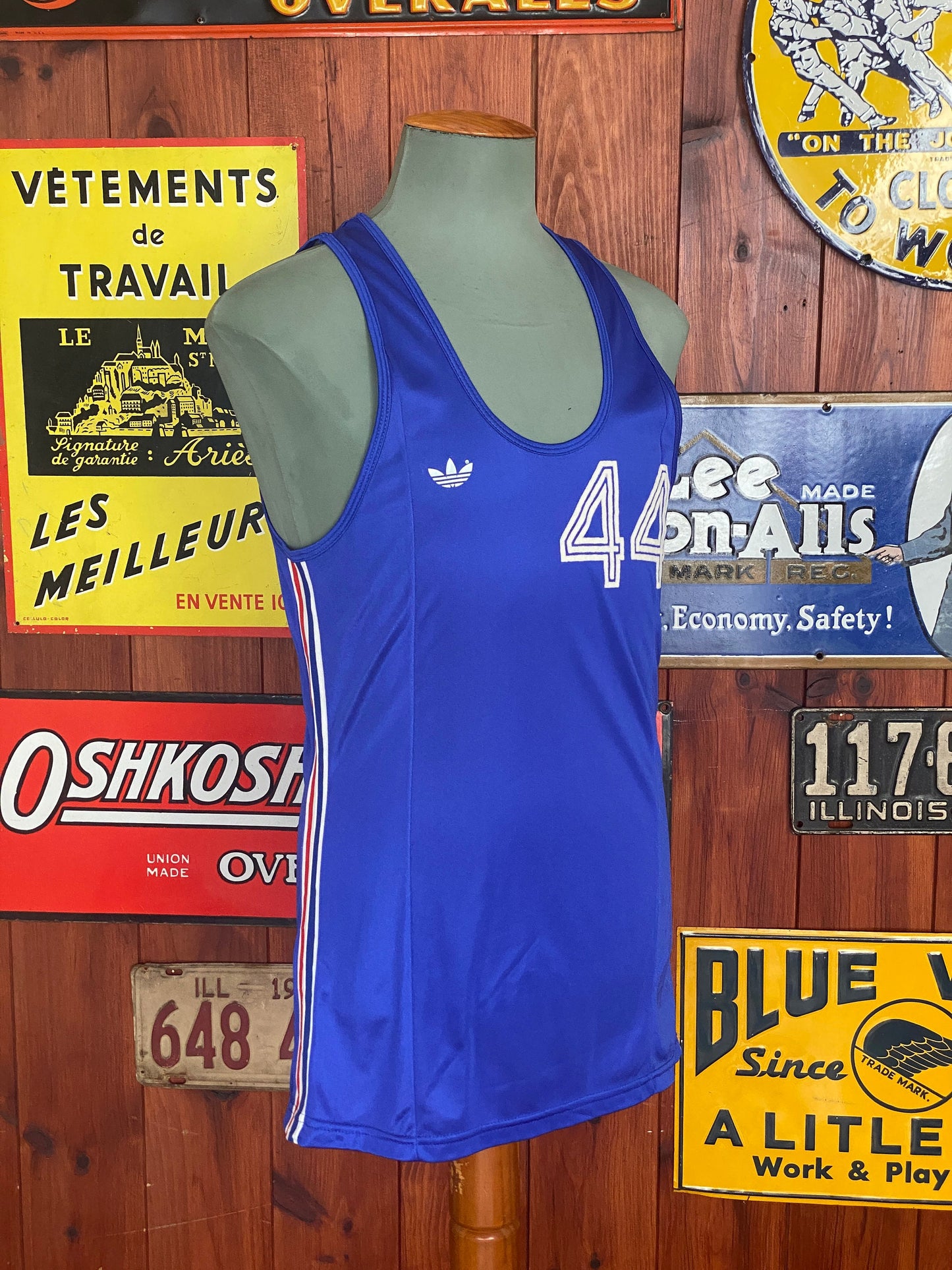 Size 44 EU Vintage 1970 Adidas jersey Made in Fance