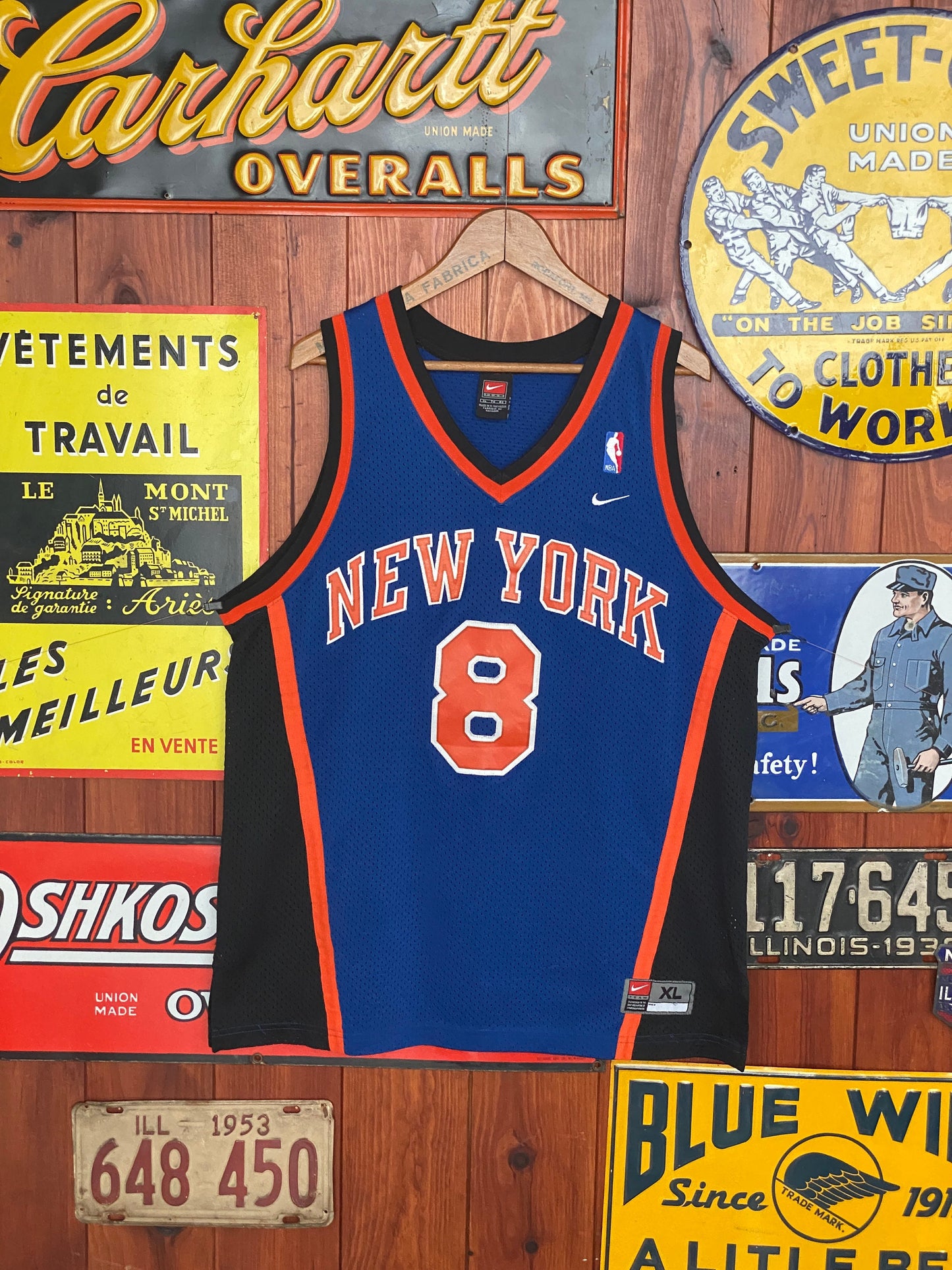 Size XL. Vintage New York NBA jersey, Player Sprewell #08 Made by Nike