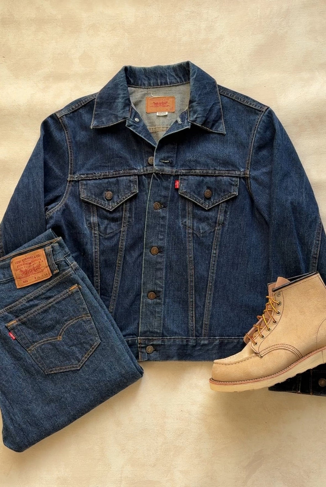 1971 Levi’s Single Stitch vintage jeans front view USA-made