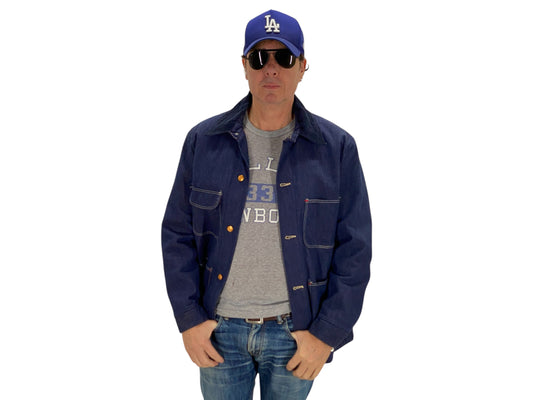Size 42US / 52EU. Vintage Blue Bell Denim Chore Jacket – Lined – Made in USA