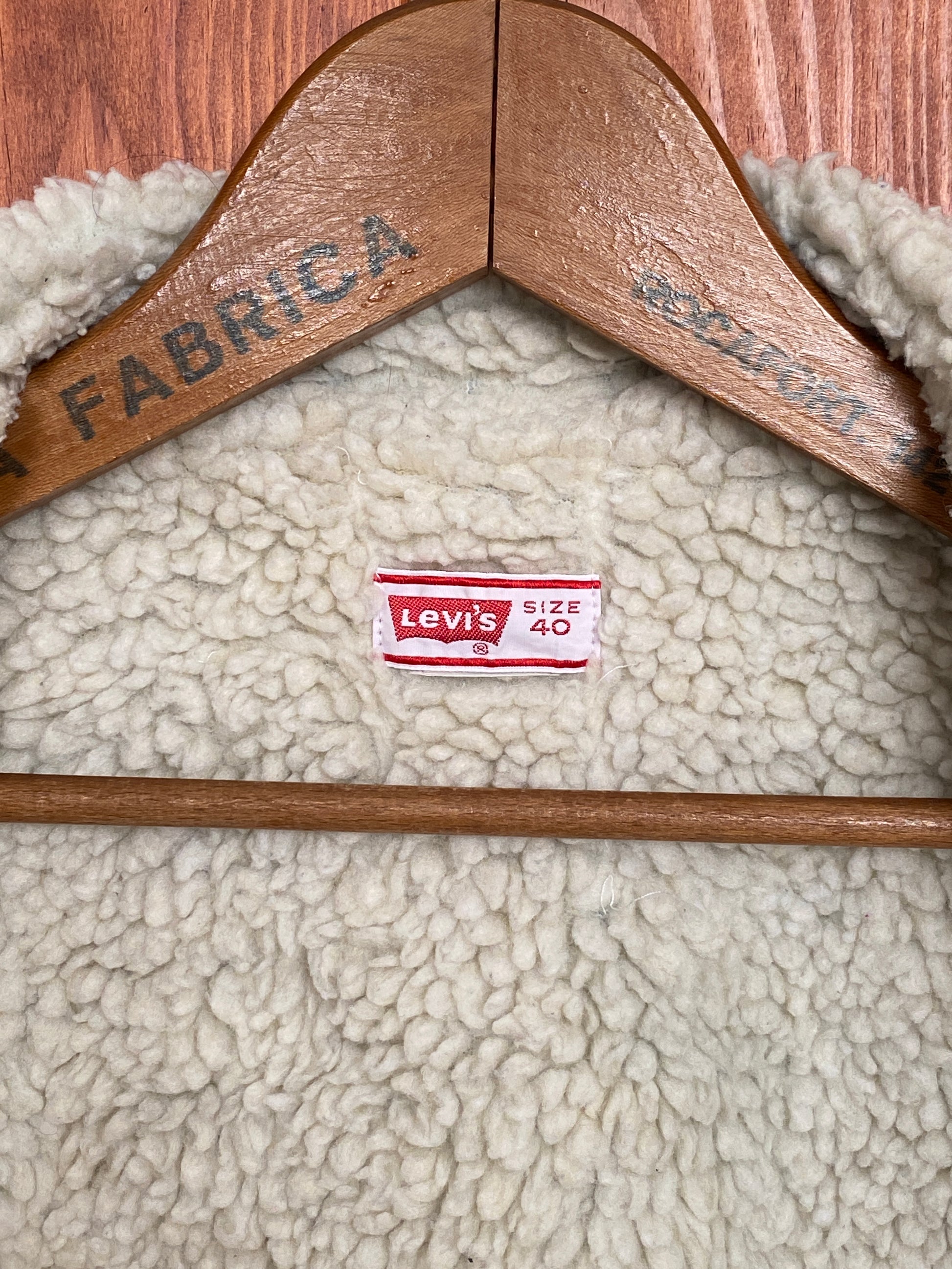 Size 40 US (50 EU) Vintage Levi's Sherpa Fleece Jacket Made in USA | Classic Outerwear