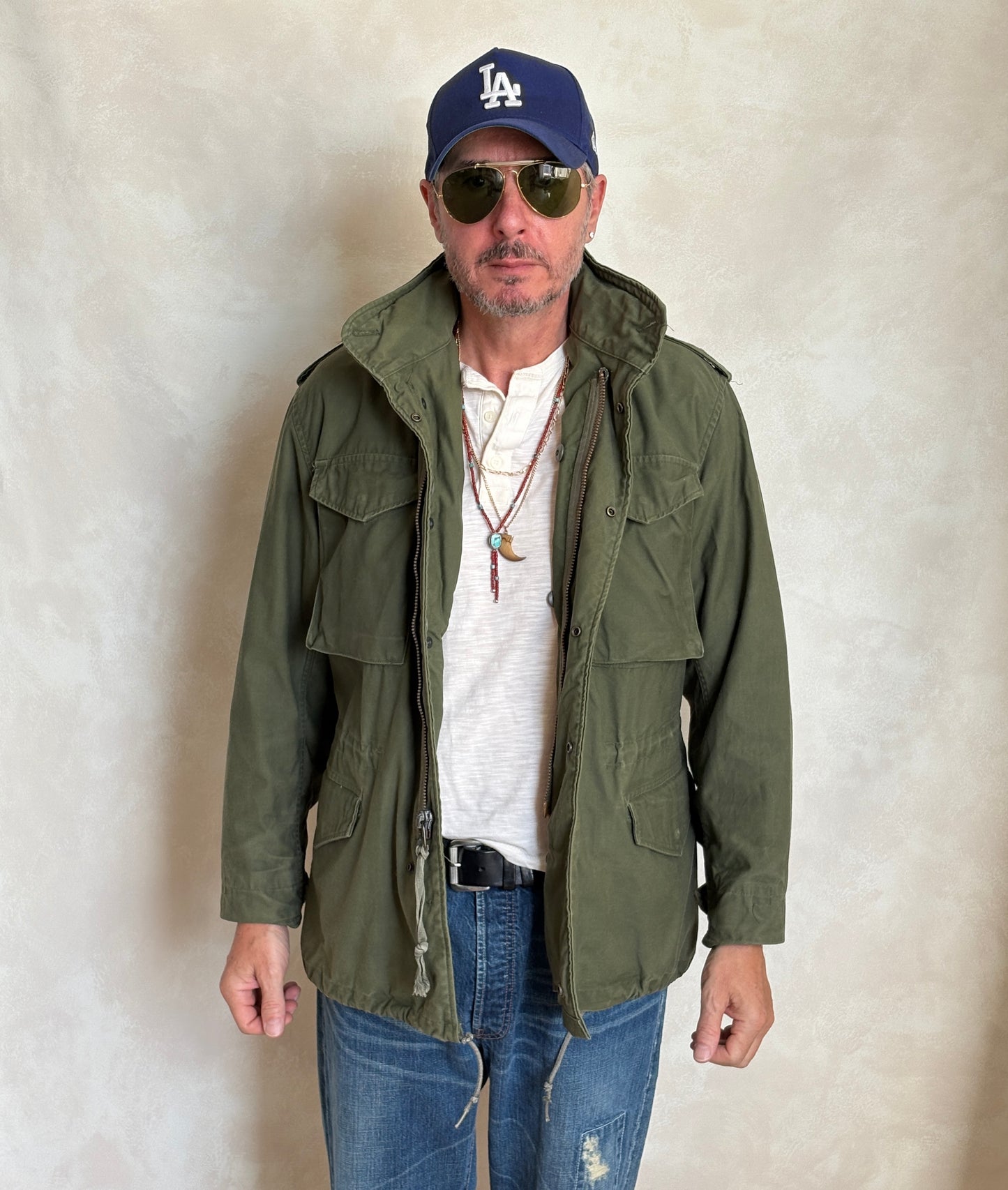 Small Regular – Authentic 1980 US Army M-65 Field Jacket Military by John Ownbey