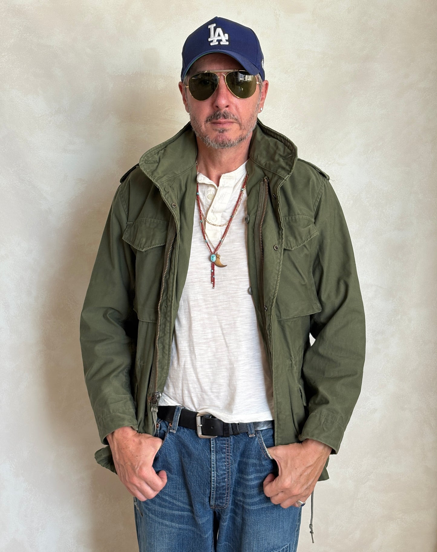 Small Regular – Authentic 1980 US Army M-65 Field Jacket Military by John Ownbey