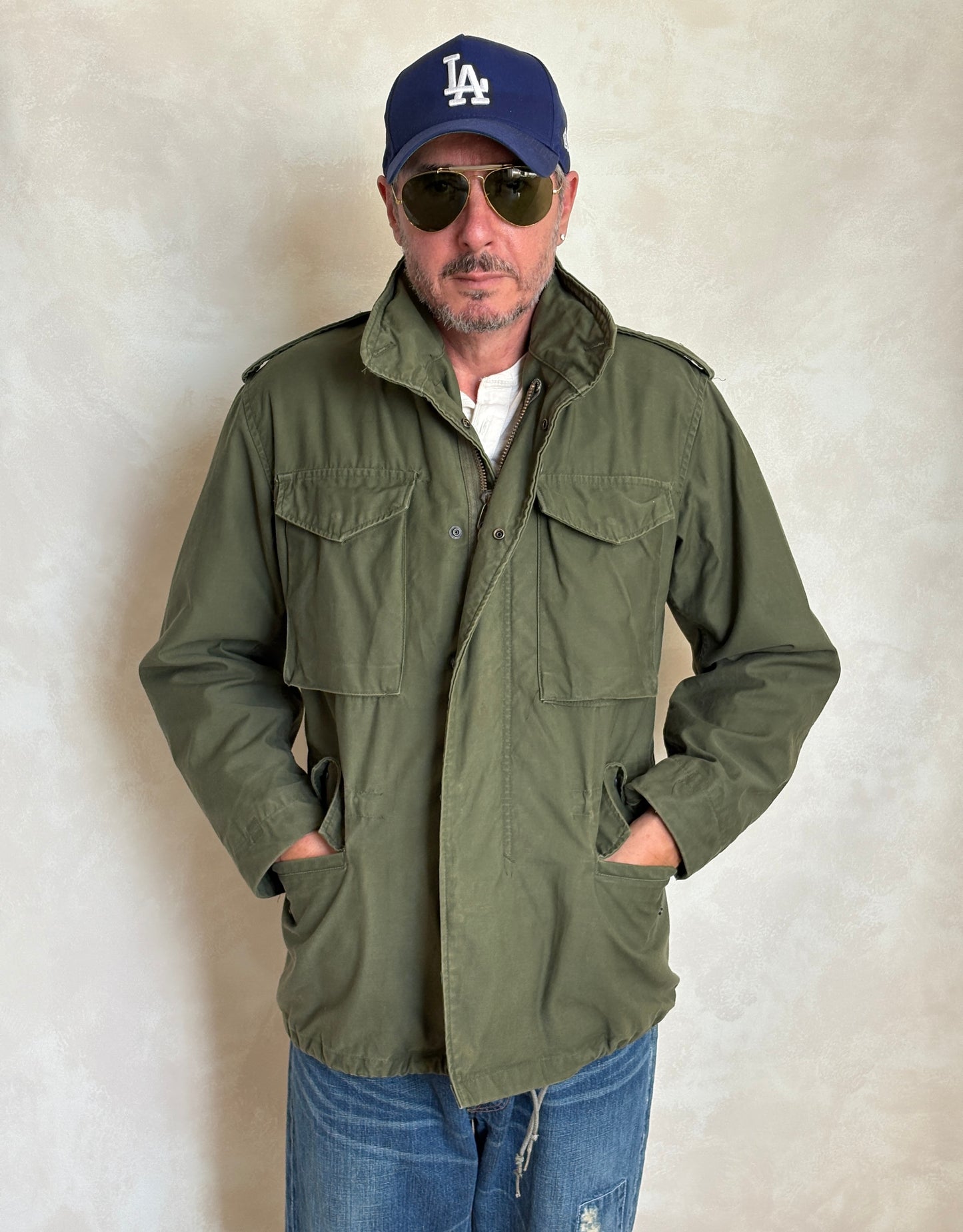 Small Regular – Authentic 1980 US Army M-65 Field Jacket Military by John Ownbey