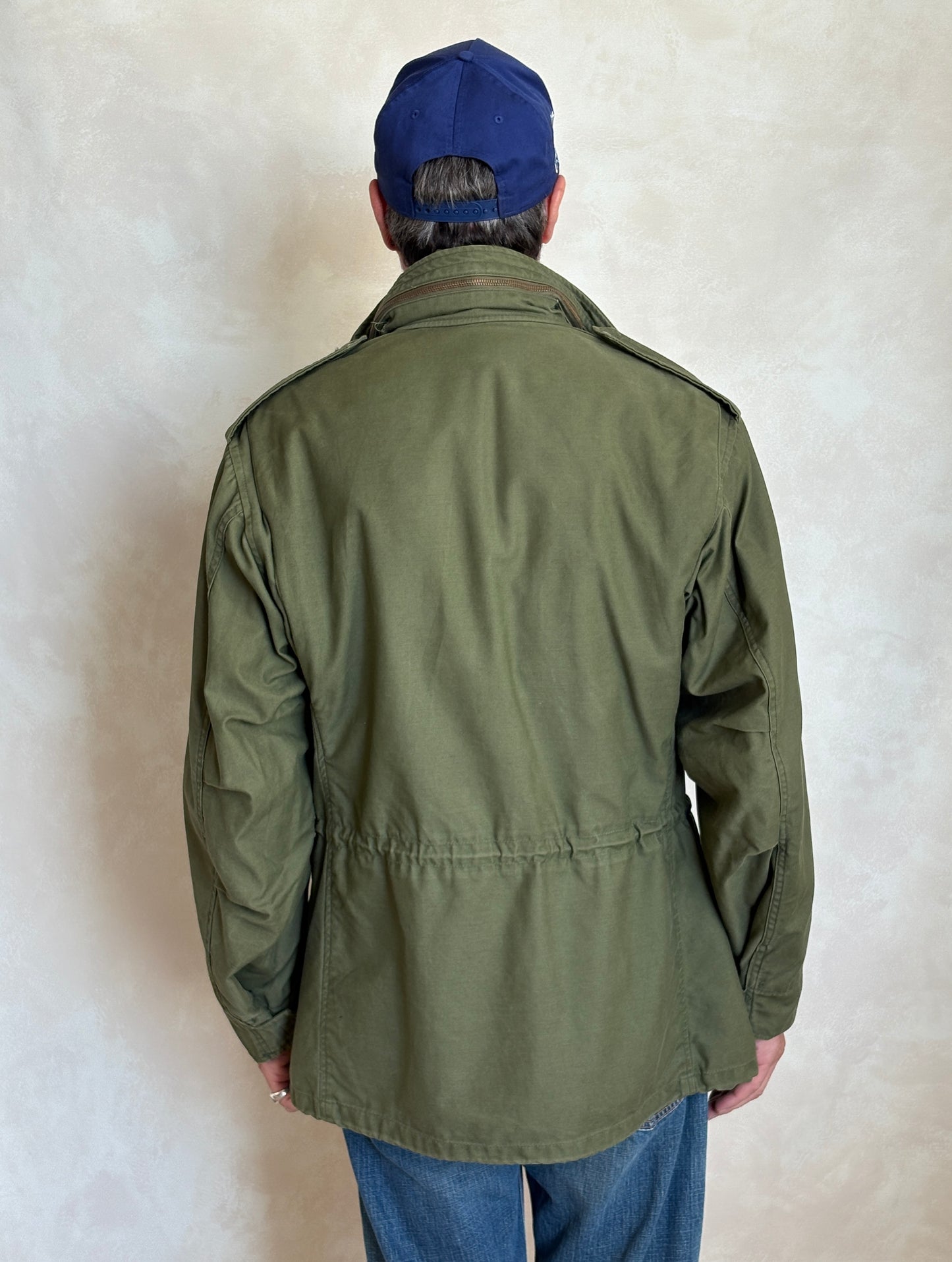 Medium Reg. Authentic 1980 US Army M-65 field jacket Military- Made by John Ownbey