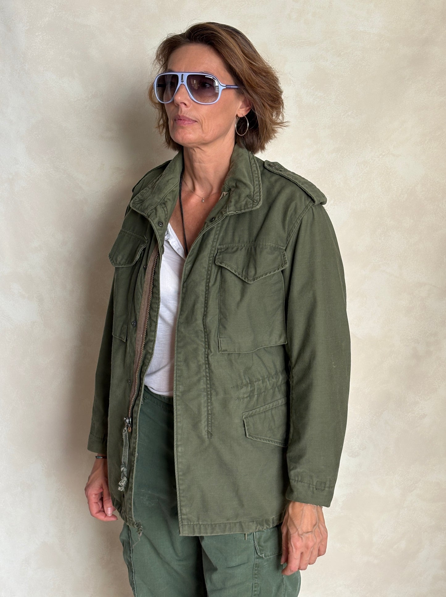 X Small Reg. Authentic 1980 US Army M-65 field jacket Military