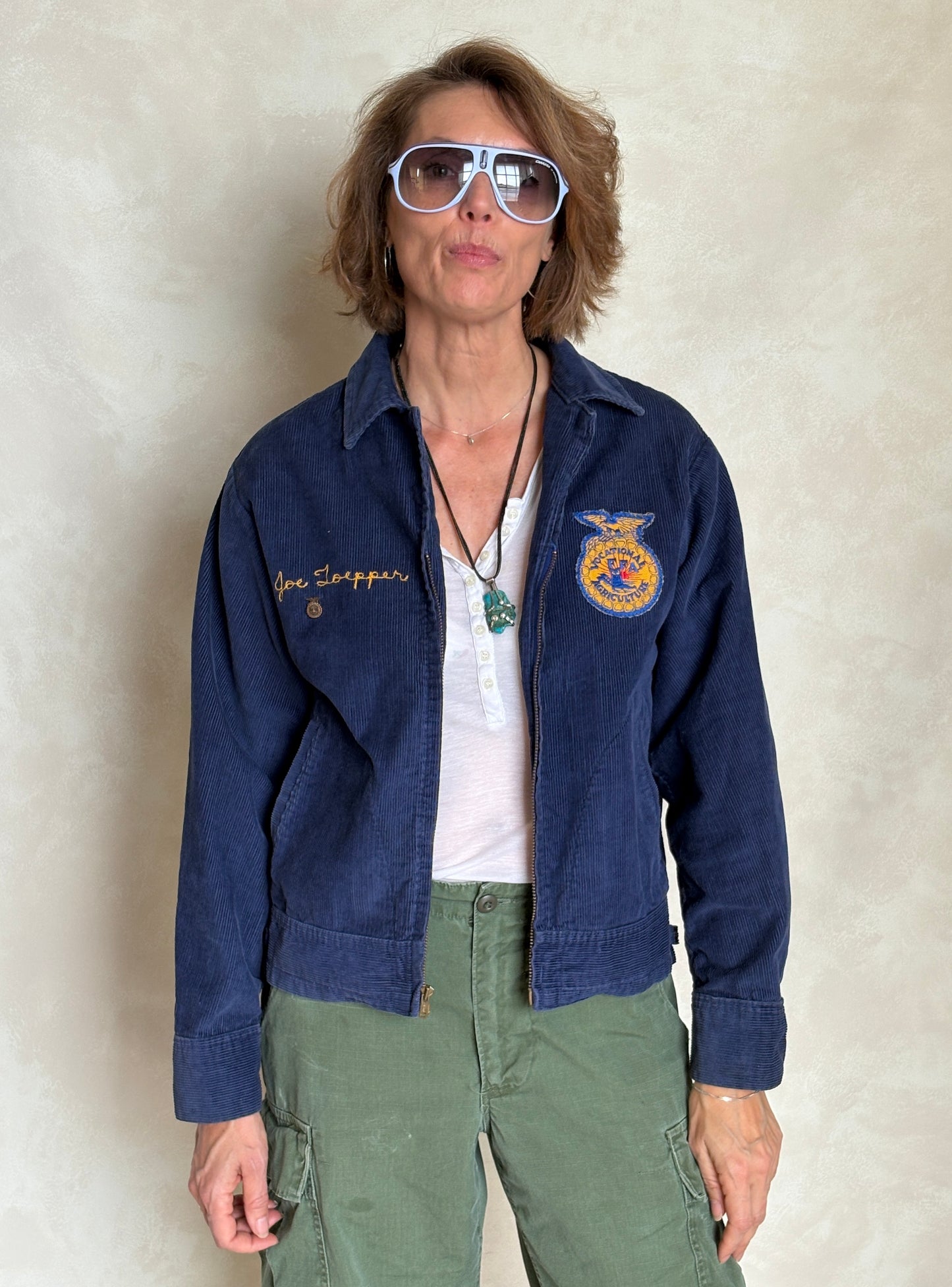 Size 38US / 48EU. Vintage 70s  Illinois Future farmer of America  jacket. Made in USA