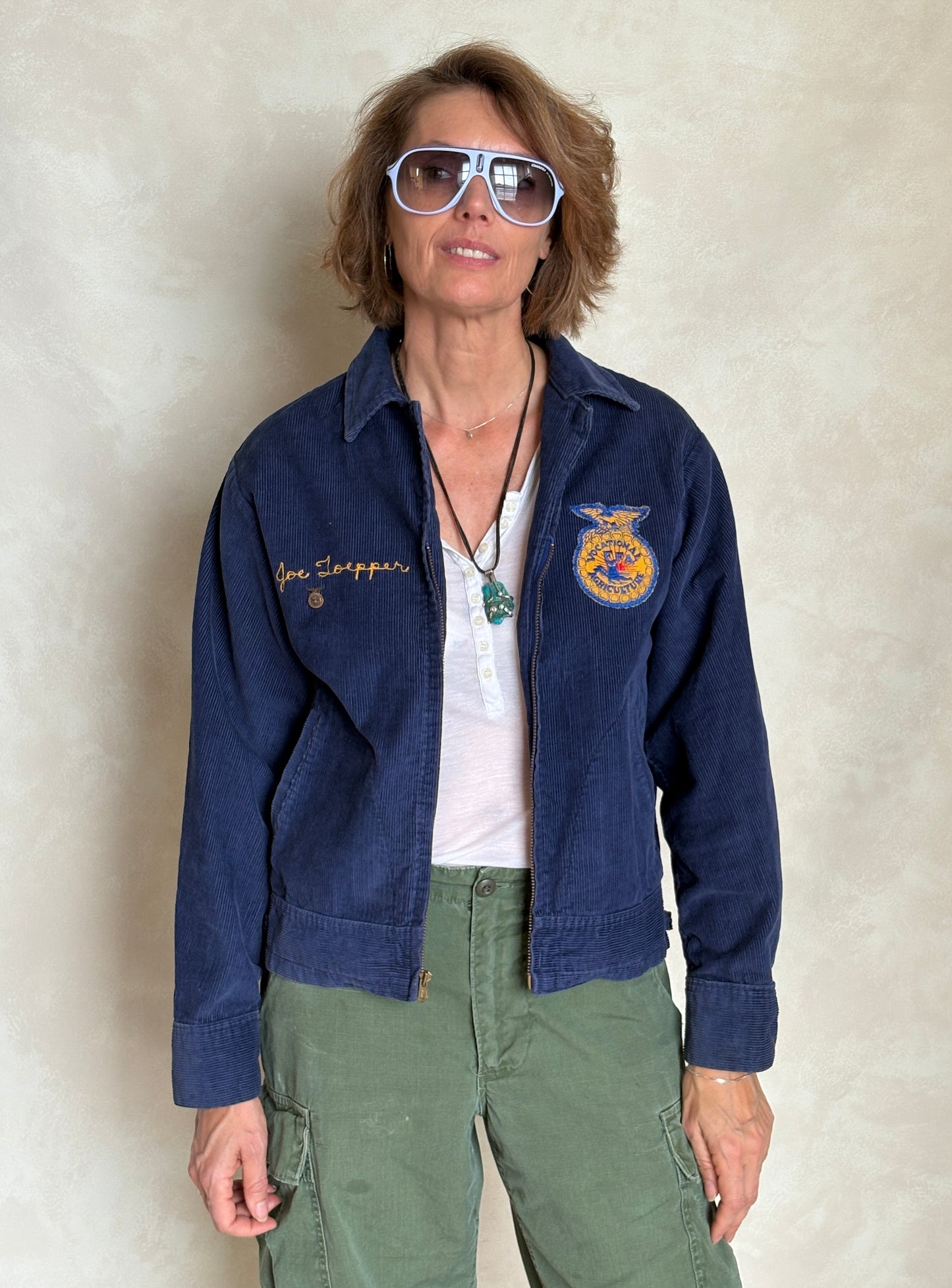 Size 38US / 48EU. Vintage 70s  Illinois Future farmer of America  jacket. Made in USA