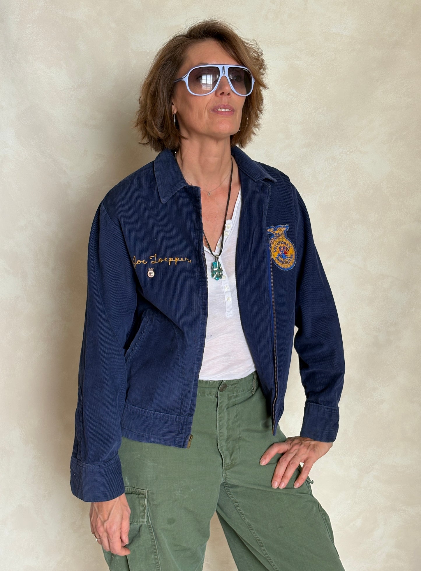 Size 38US / 48EU. Vintage 70s  Illinois Future farmer of America  jacket. Made in USA