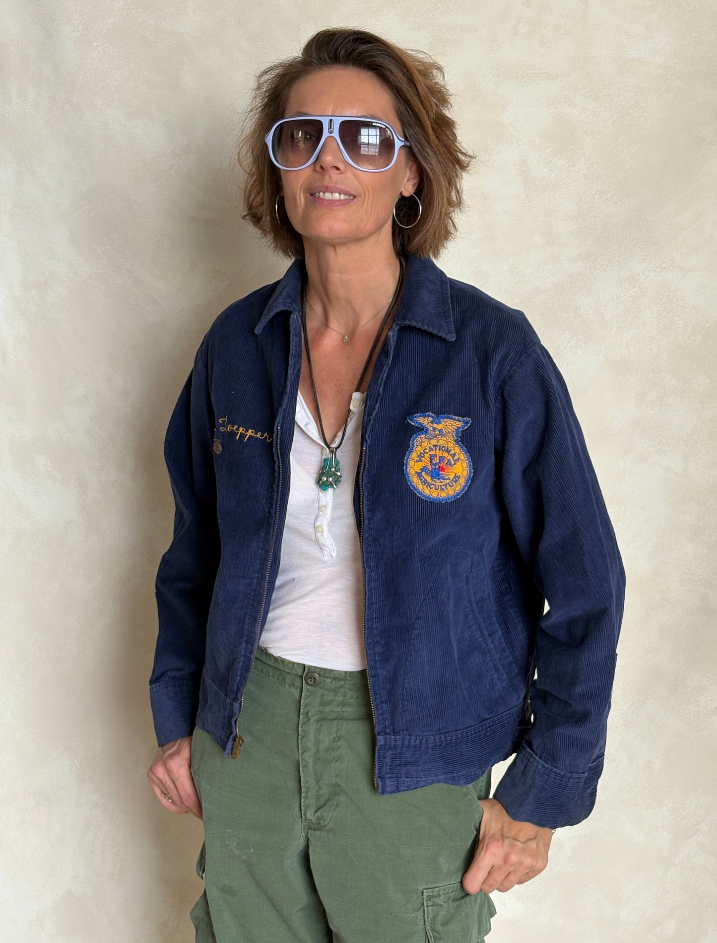 Size 38US / 48EU. Vintage 70s  Illinois Future farmer of America  jacket. Made in USA