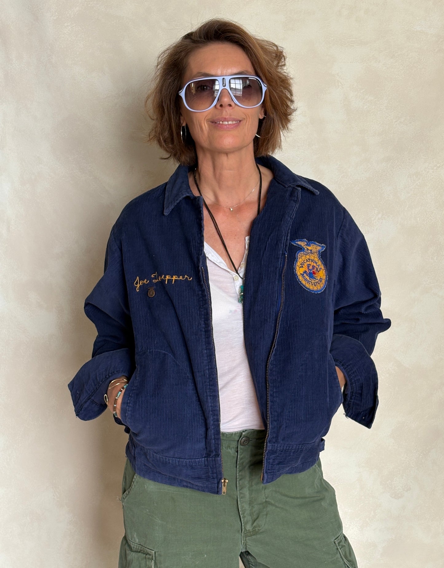 Size 38US / 48EU. Vintage 70s  Illinois Future farmer of America  jacket. Made in USA