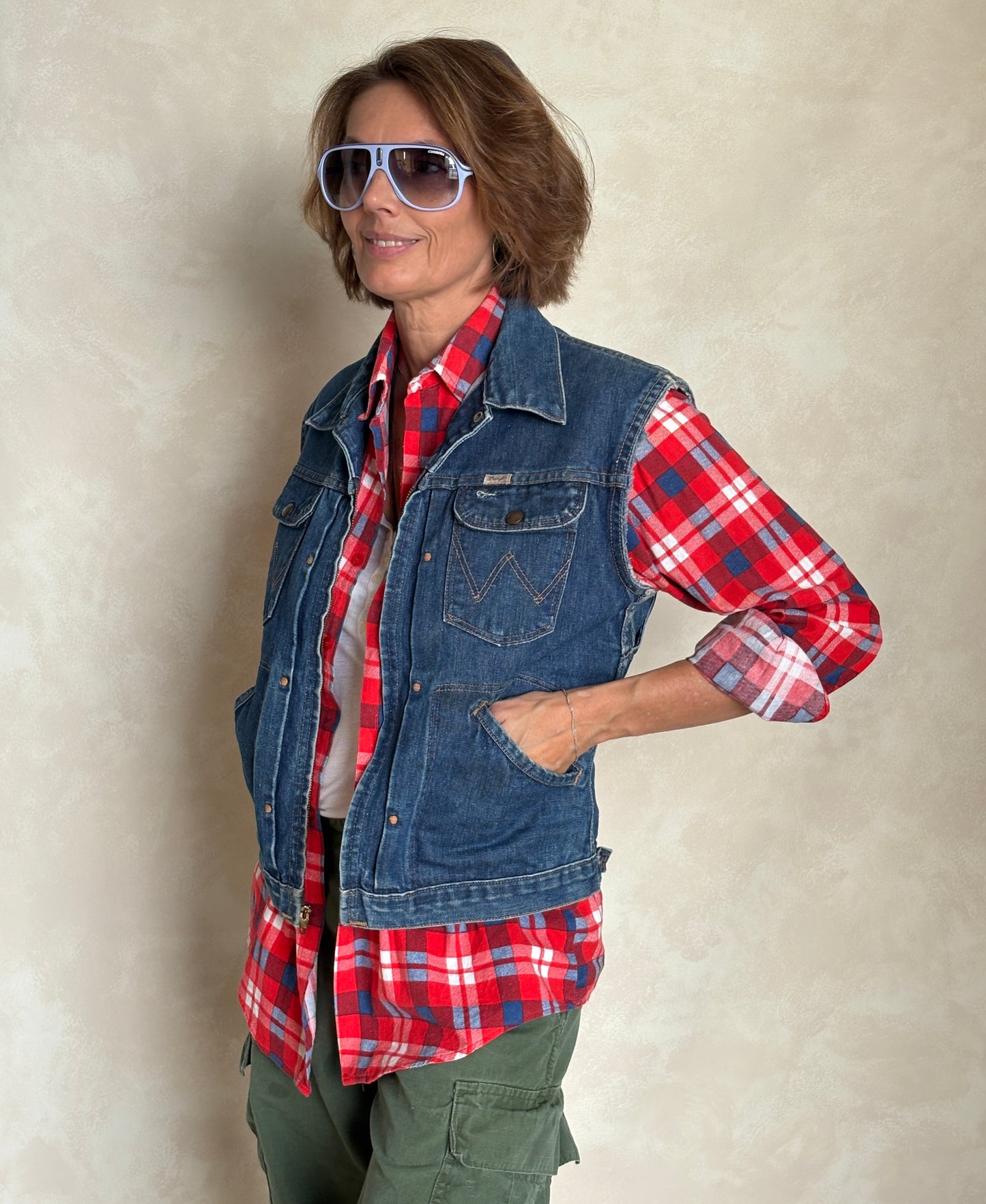 Size 38US / 48EU . 1960s Vintage Wrangler 24MJZ Denim Jacket – Made in USA
