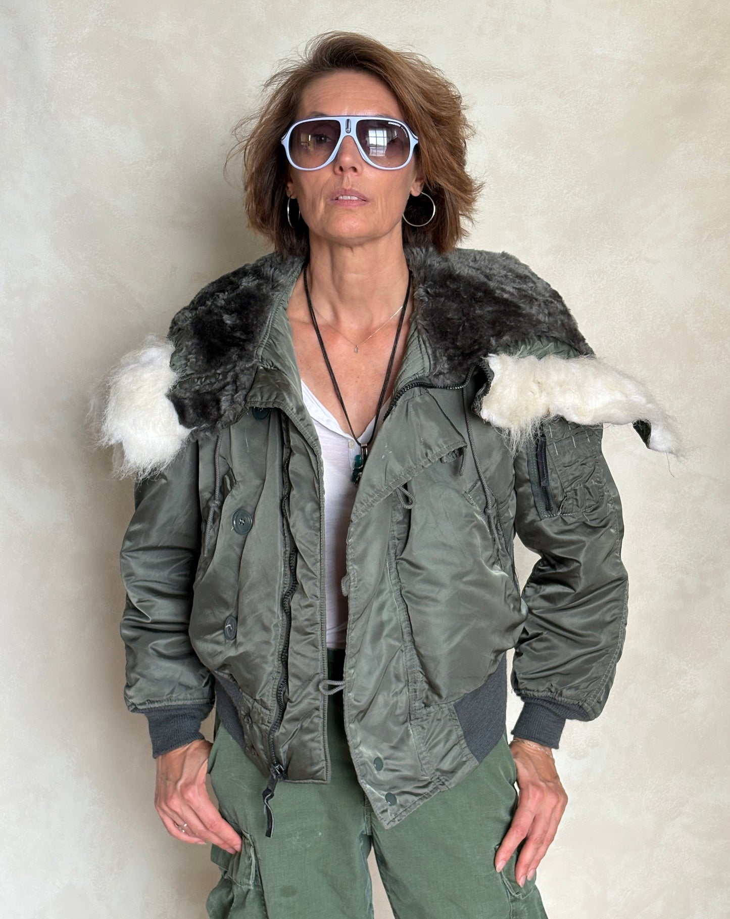 Small . Authentic 1986 US Air force Alpha Industries N2B flyer jacket Made in USA