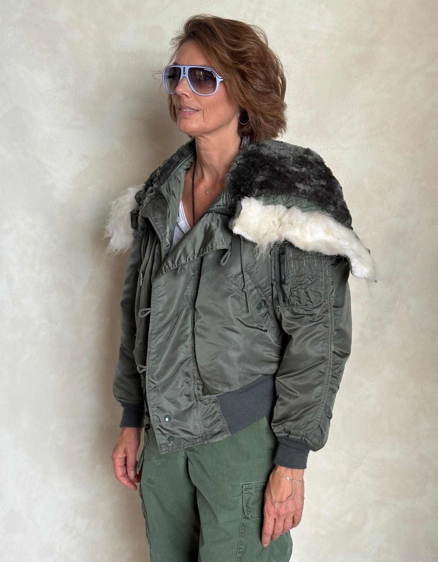 Small . Authentic 1986 US Air force Alpha Industries N2B flyer jacket Made in USA - USA Vintage Bcn