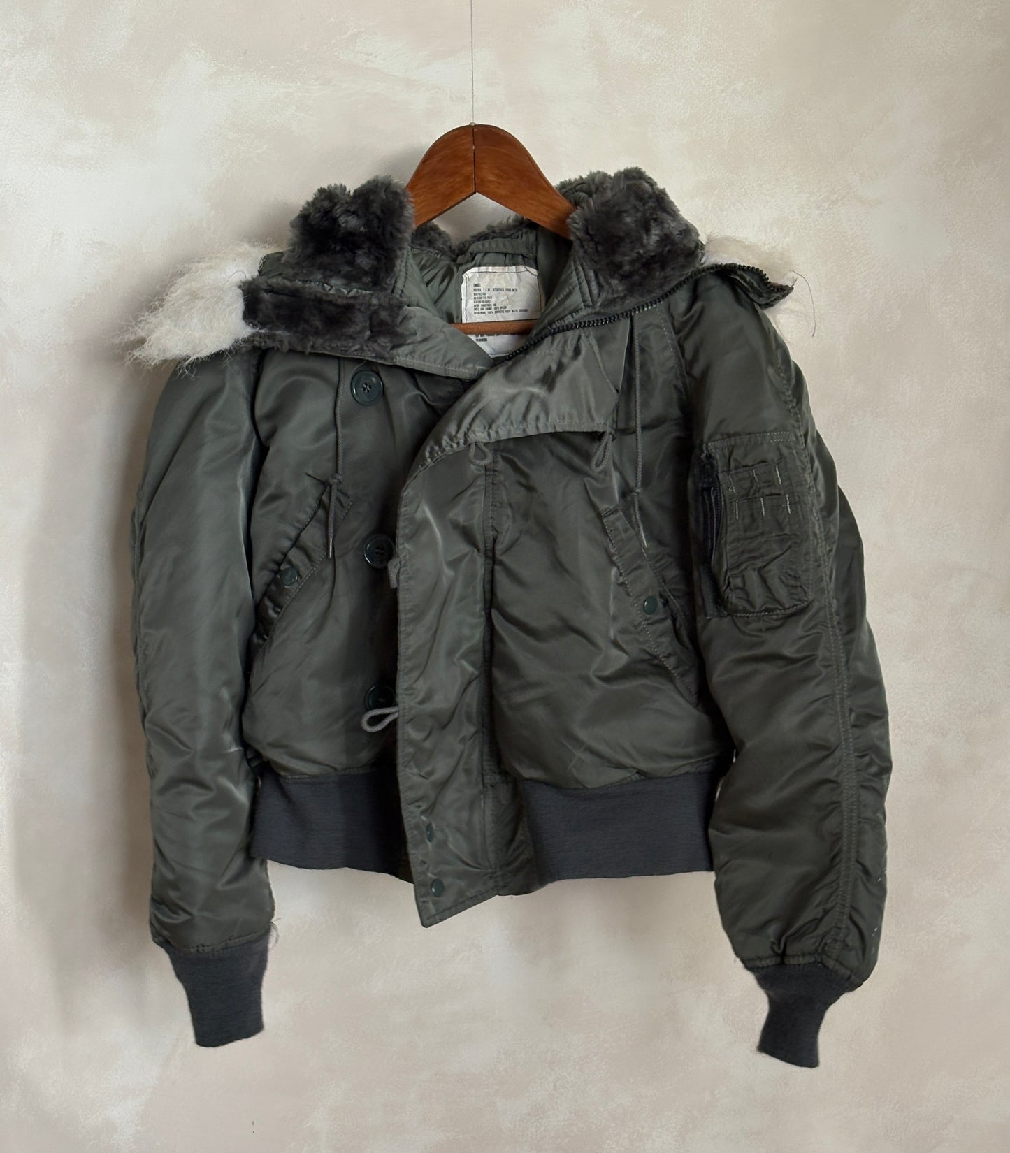 Small . Authentic 1986 US Air force Alpha Industries N2B flyer jacket Made in USA - USA Vintage Bcn