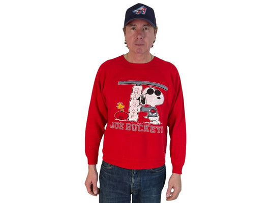 Snoopy Rare 1980 Sweatshirt Joe Buckeye