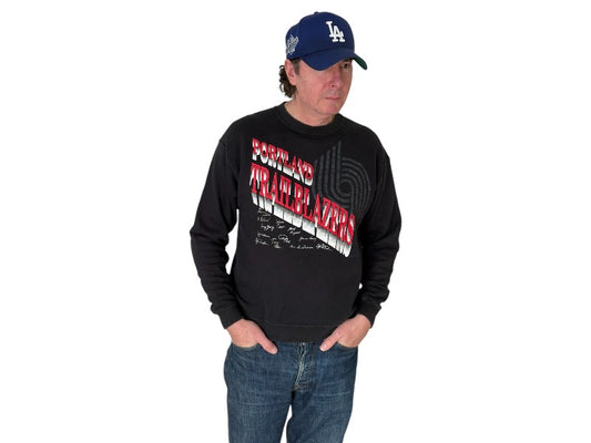 Size L Crew Neck Portland Trailblazers Made in USA By Hanes