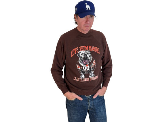 Size L 80s Crew Sweat Artex Cleveland Browns