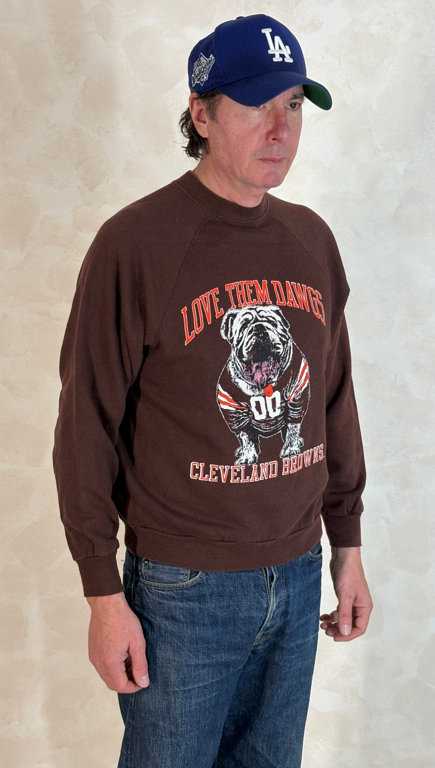 Size L 80s Crew Sweat Artex Cleveland Browns