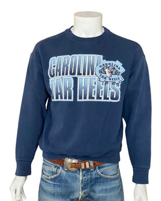 Vintage 90s Carolina Tar Heels Starter Sweatshirt - Size M | Made in USA | Retro Collegiate Style