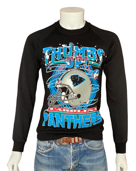 Medium 80s vintage Panthers sweatshirt made in USA - retro American apparel for your wardrobe.