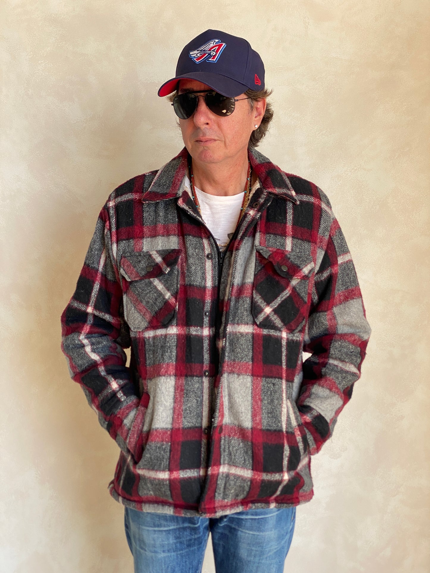 Large. Heavy plaid zipper jacket made by Northern Summit