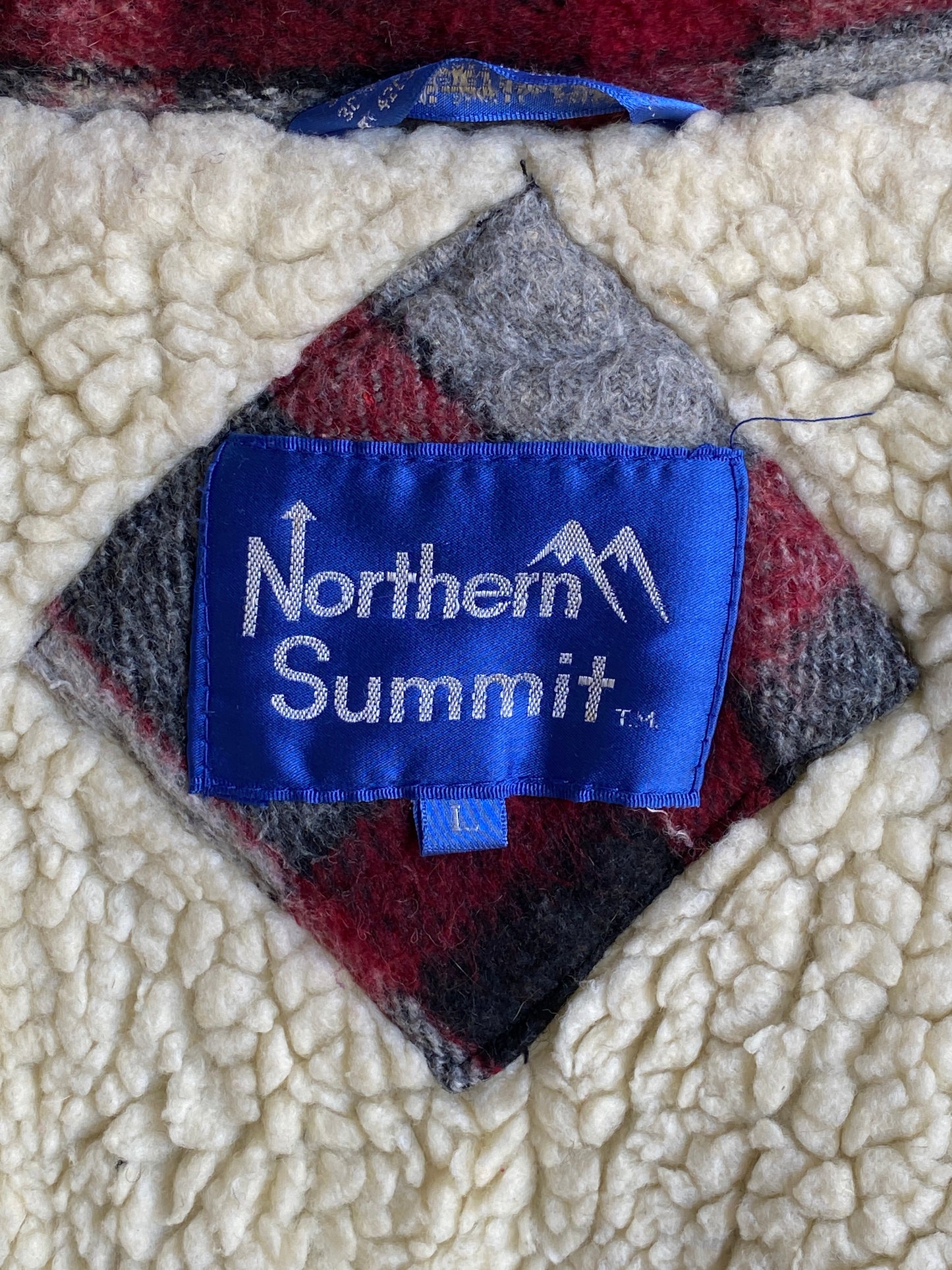 Large. Heavy plaid zipper jacket made by Northern Summit