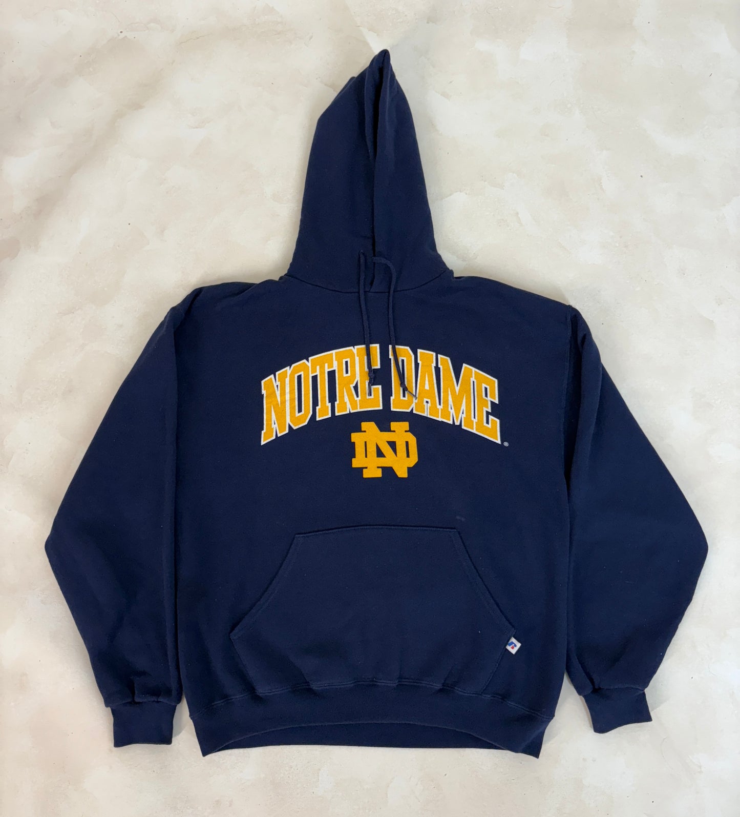 Size L Hooded Notre Dame Made By Russell