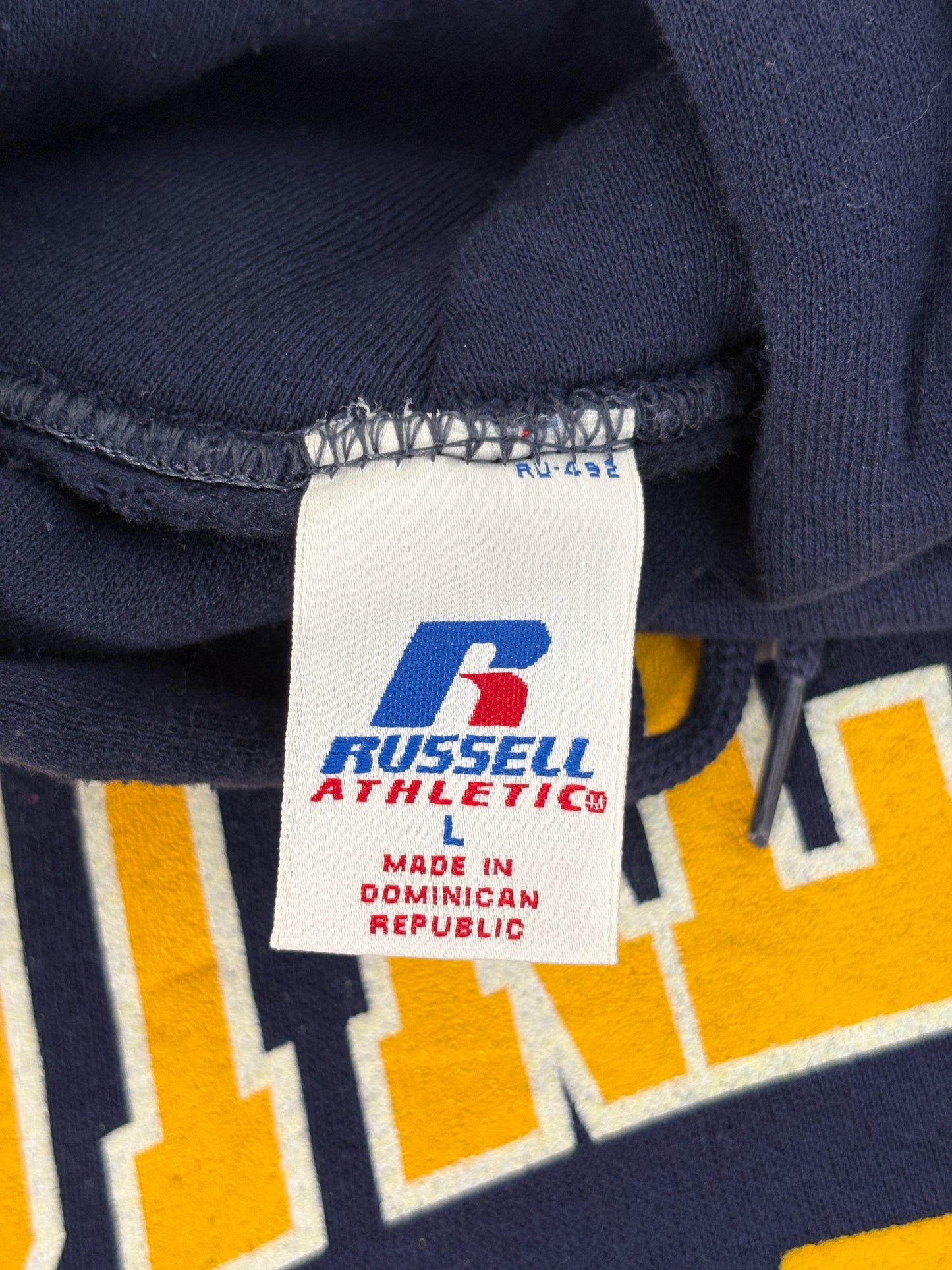Size L Hooded Notre Dame Made By Russell