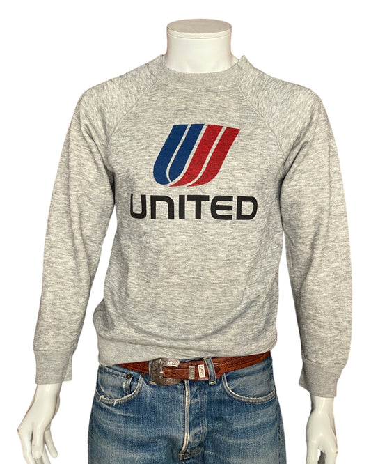 Medium Size Vintage United Airline 80s Sweatshirt, Made in USA - Aviation Collectible
