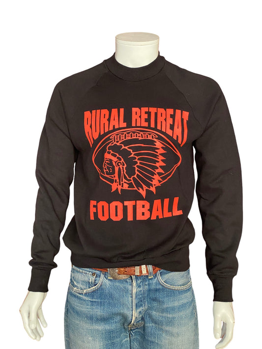 Medium Size Vintage 80s Rural Retreat Football Sweatshirt - Athletic Collectible