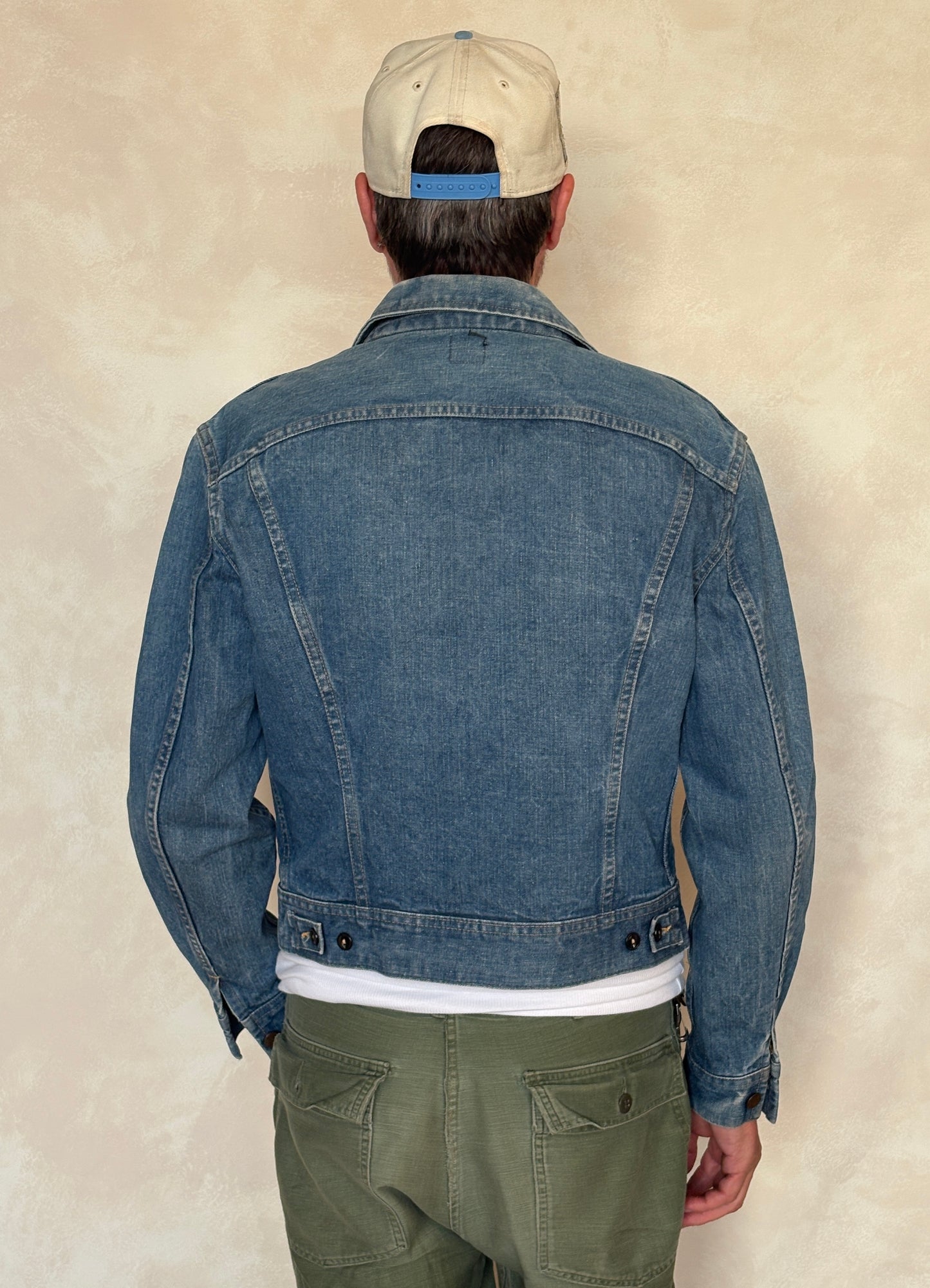 Size 40US / 50EU Vintage 80s Lee Union Made Denim Shirt – 2 Pockets – Made in USA
